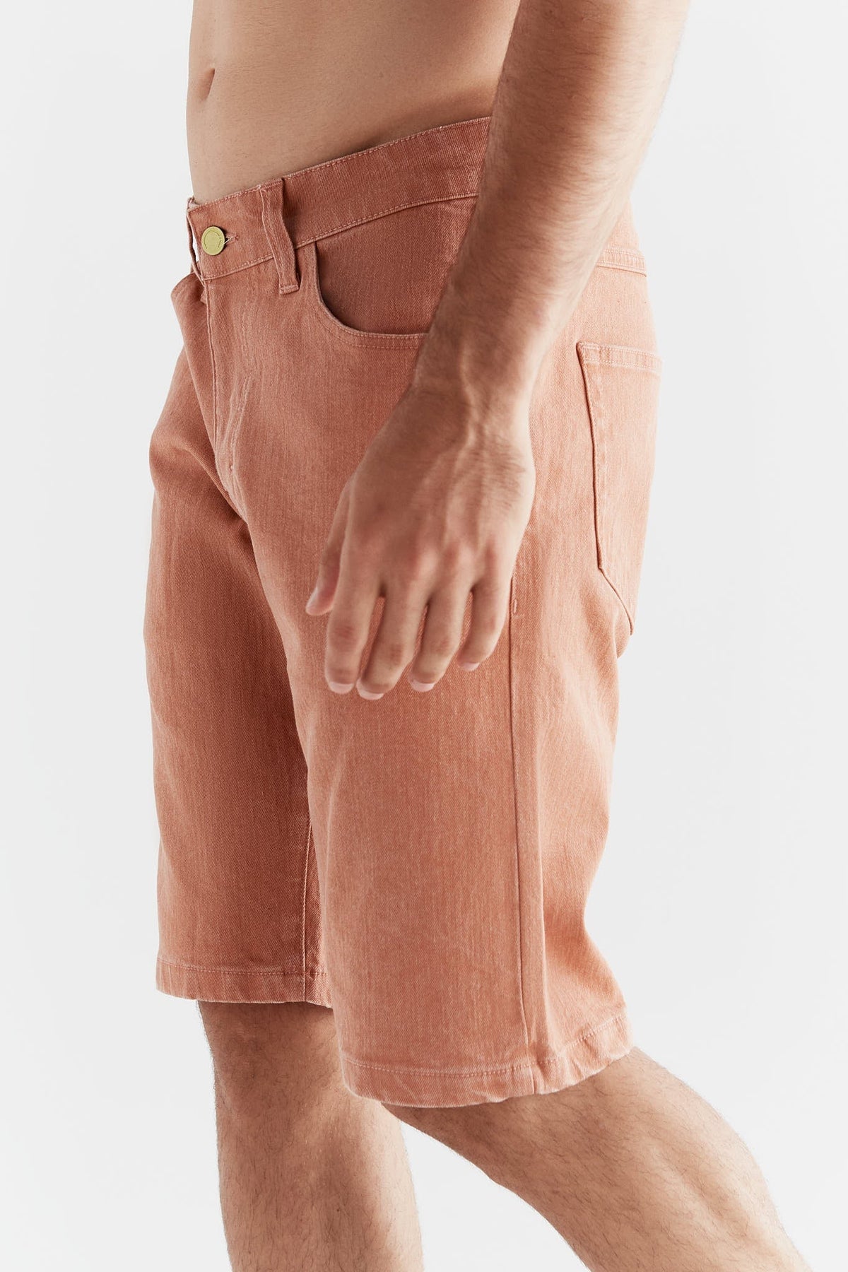 Men's Denim Shorts in Tone Wash, Sunburn — Evermind, view 2