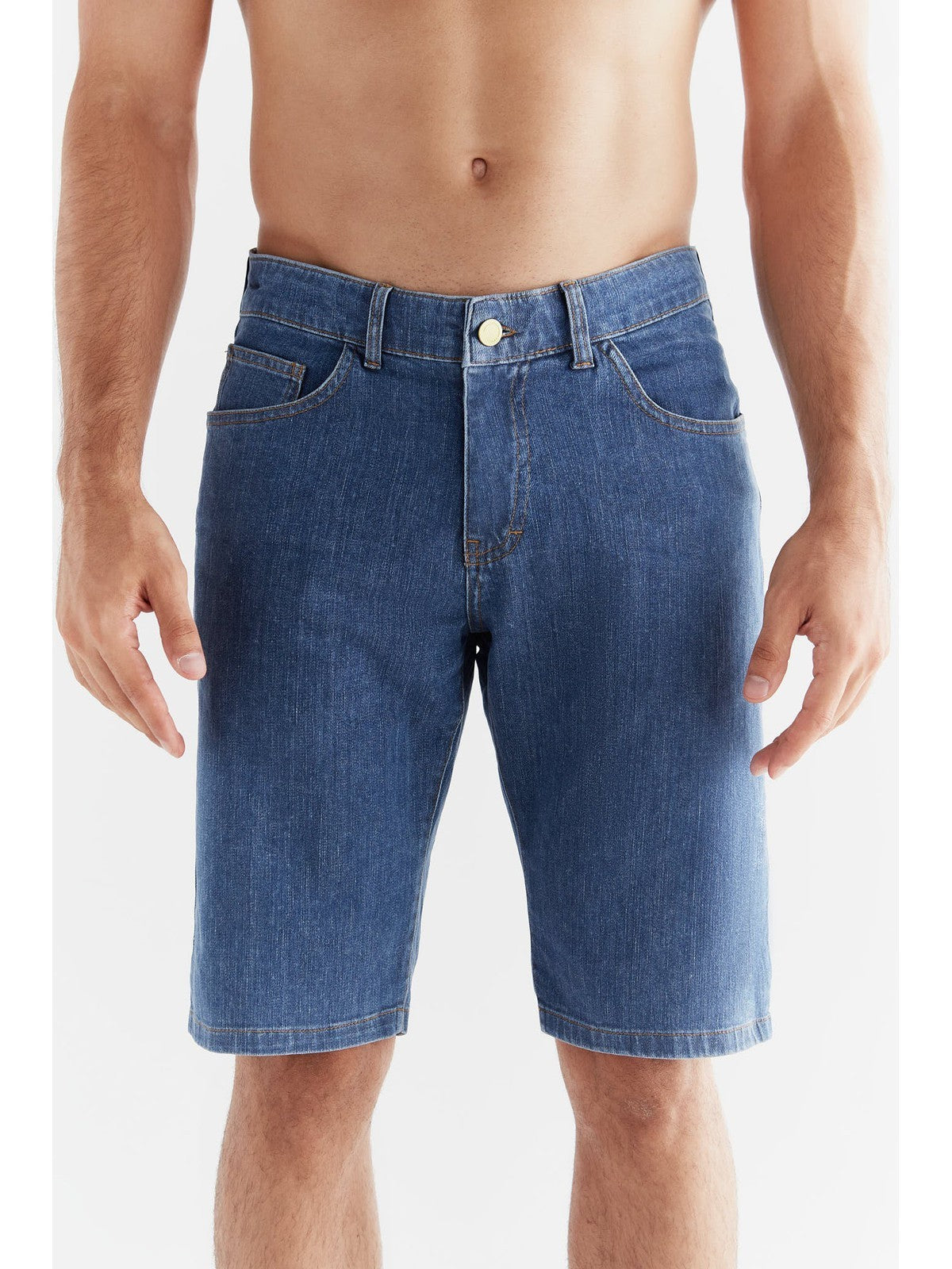 Men's Denim Shorts, Ocean Blue