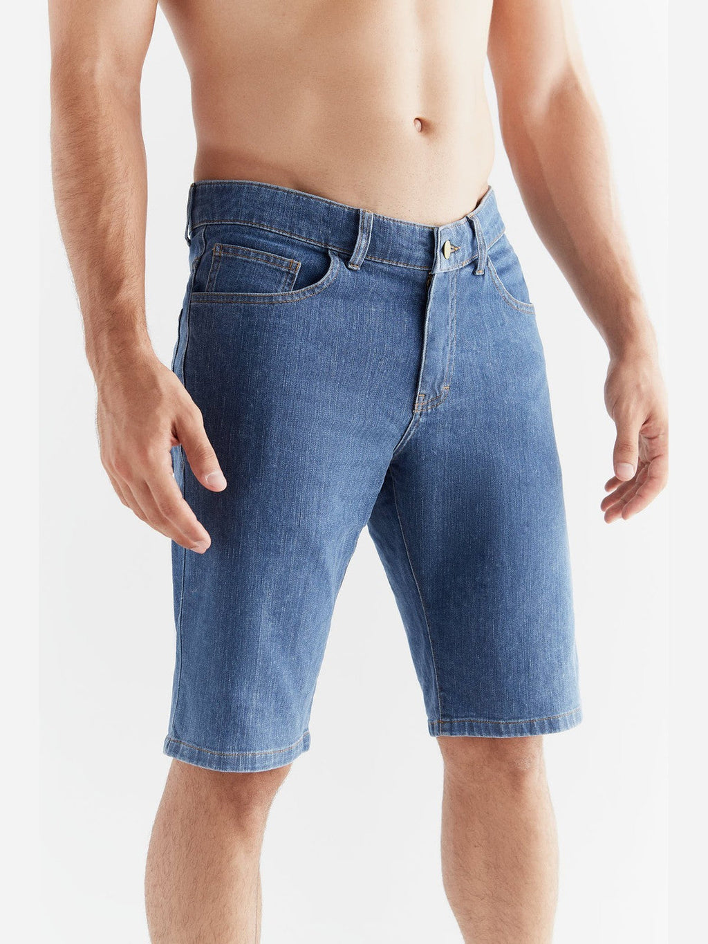 Men's Denim Shorts, Ocean Blue