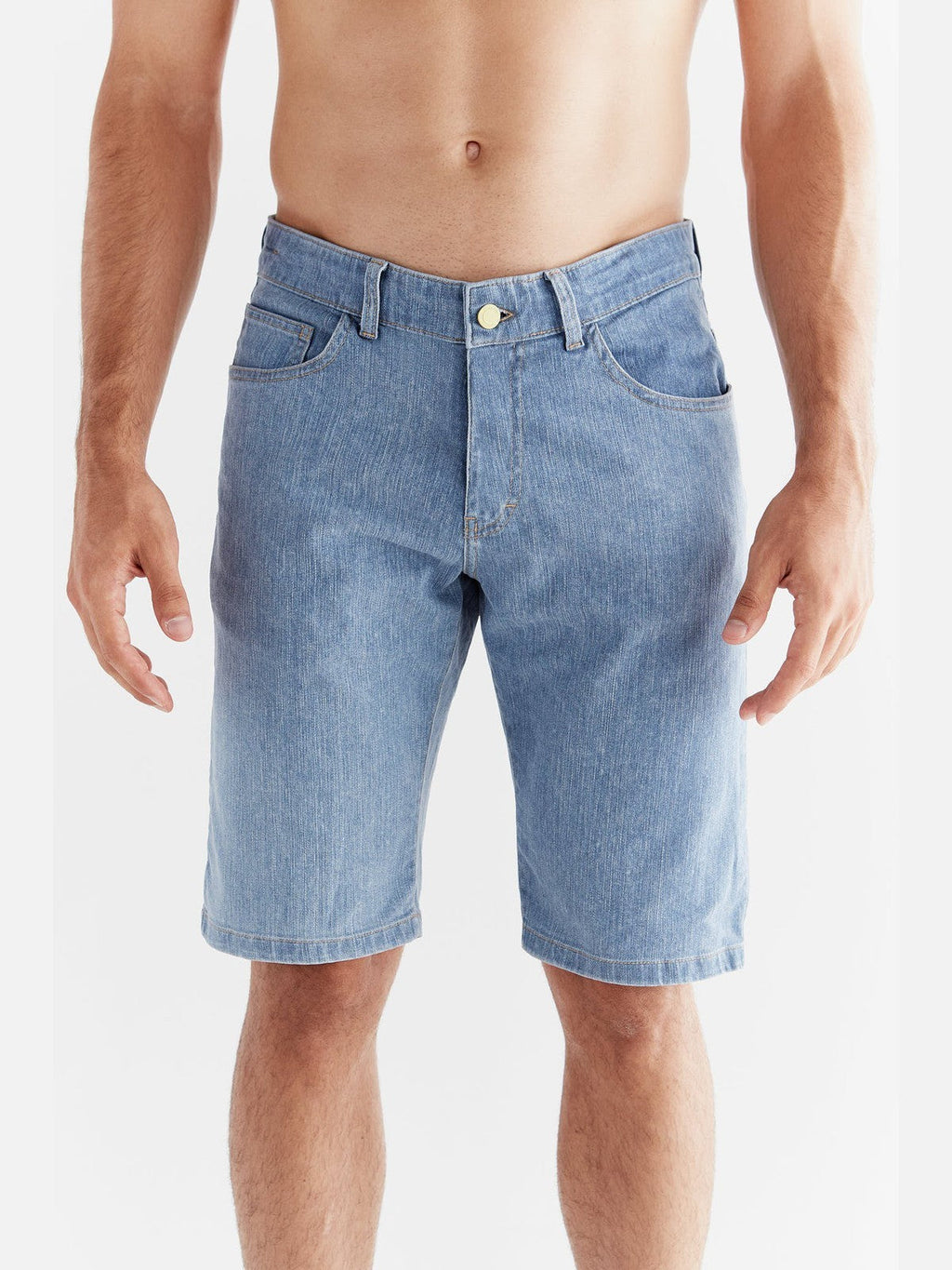 Men's Denim Shorts, Light Slate Blue