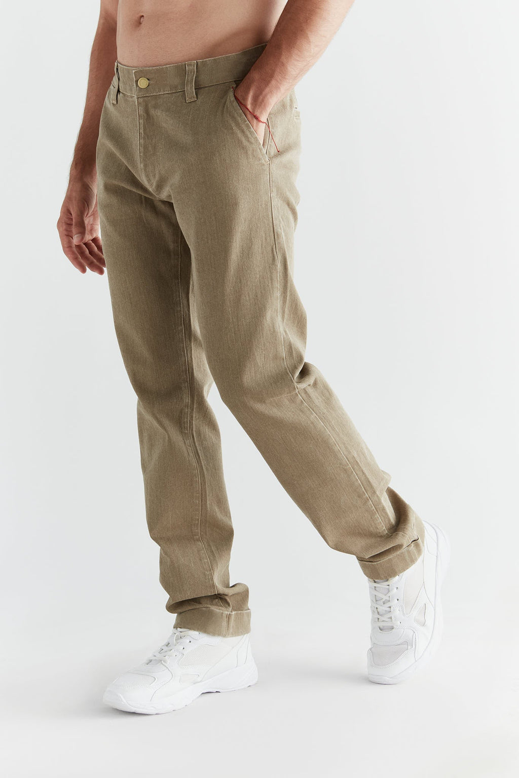 Men's Denim Chinos in Tone Wash, Caribe