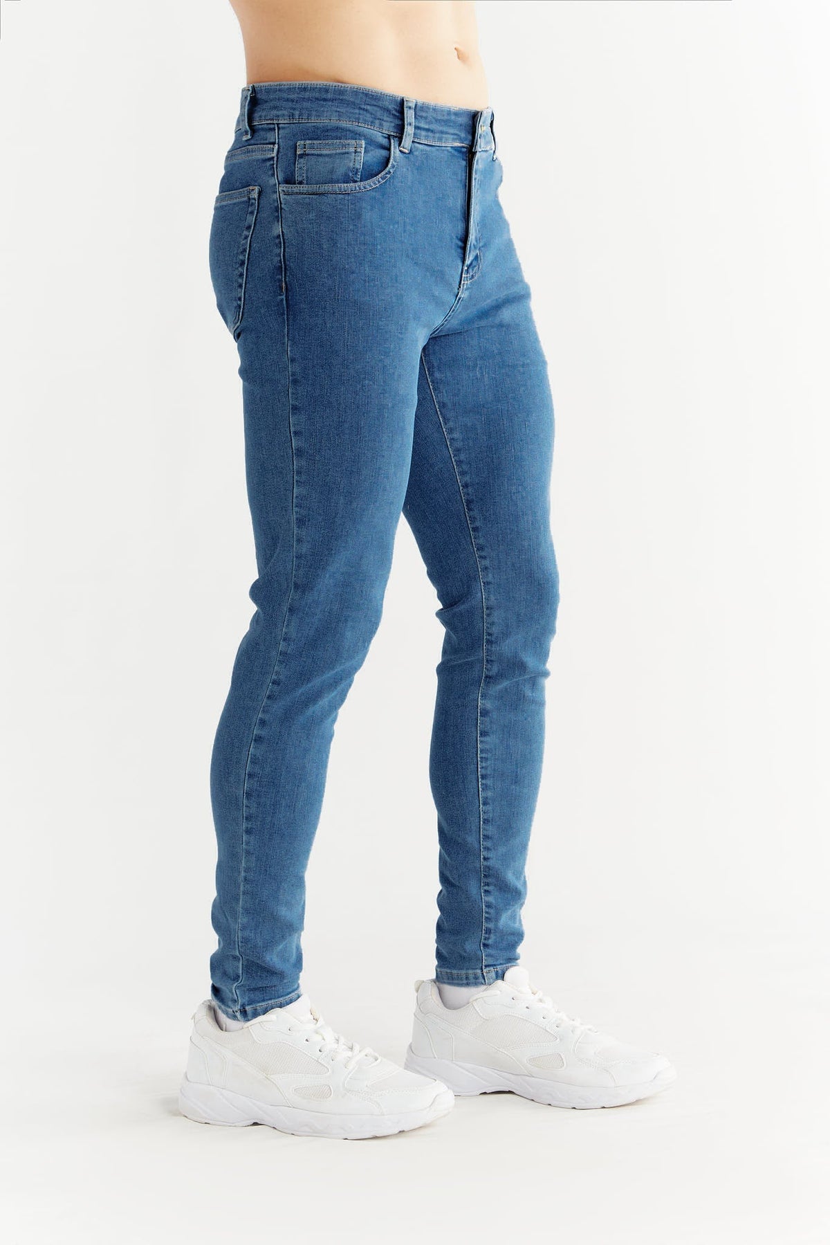 Men's Skinny Fit, Sapphire Blue — Evermind, view 2