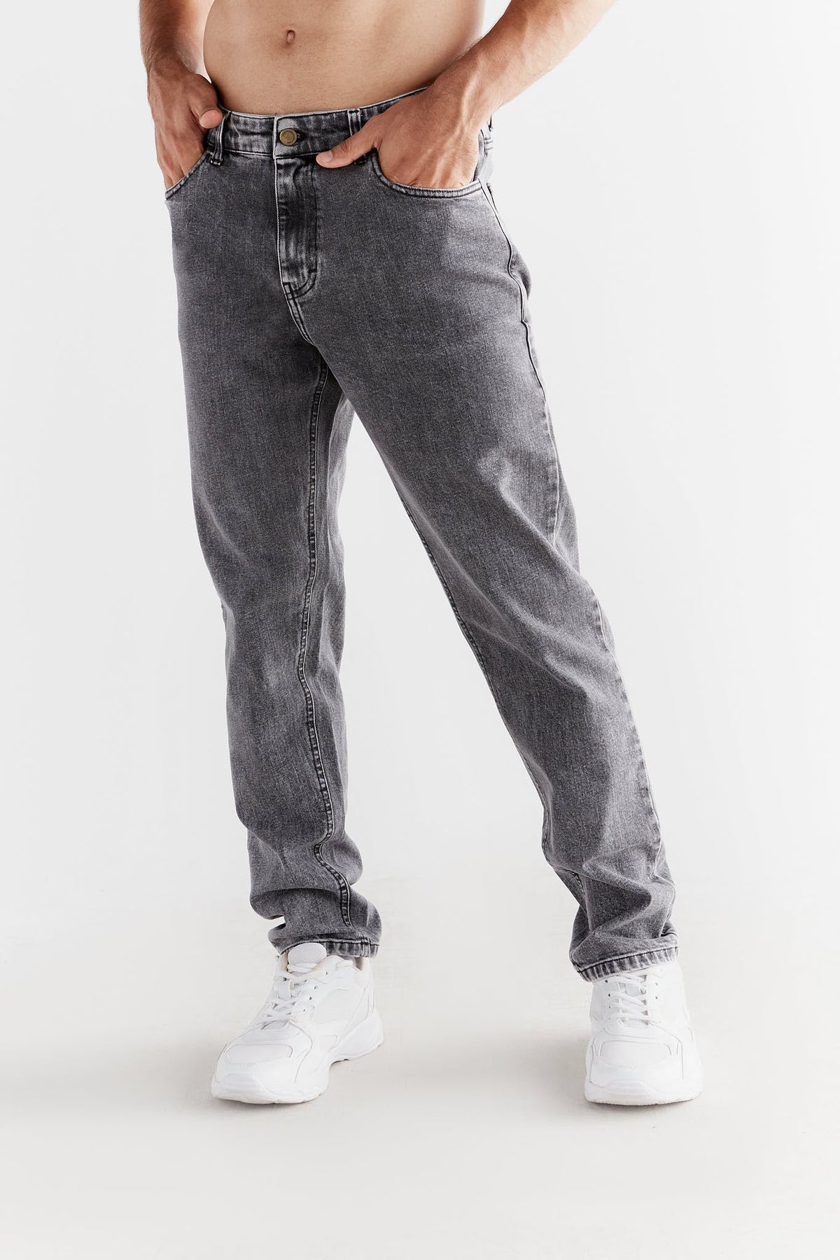 Men's Straight Fit, Iron Grey — Evermind, view 3