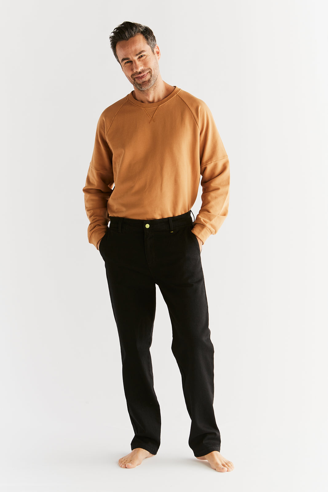 Men's Chinos, Coal Black — Evermind, view 5