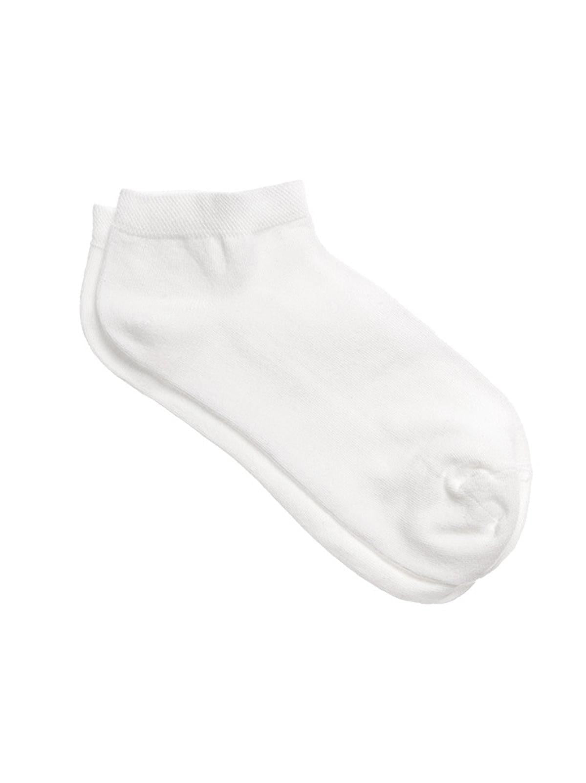 Unisex Trainer Socks, White (6-Pack)