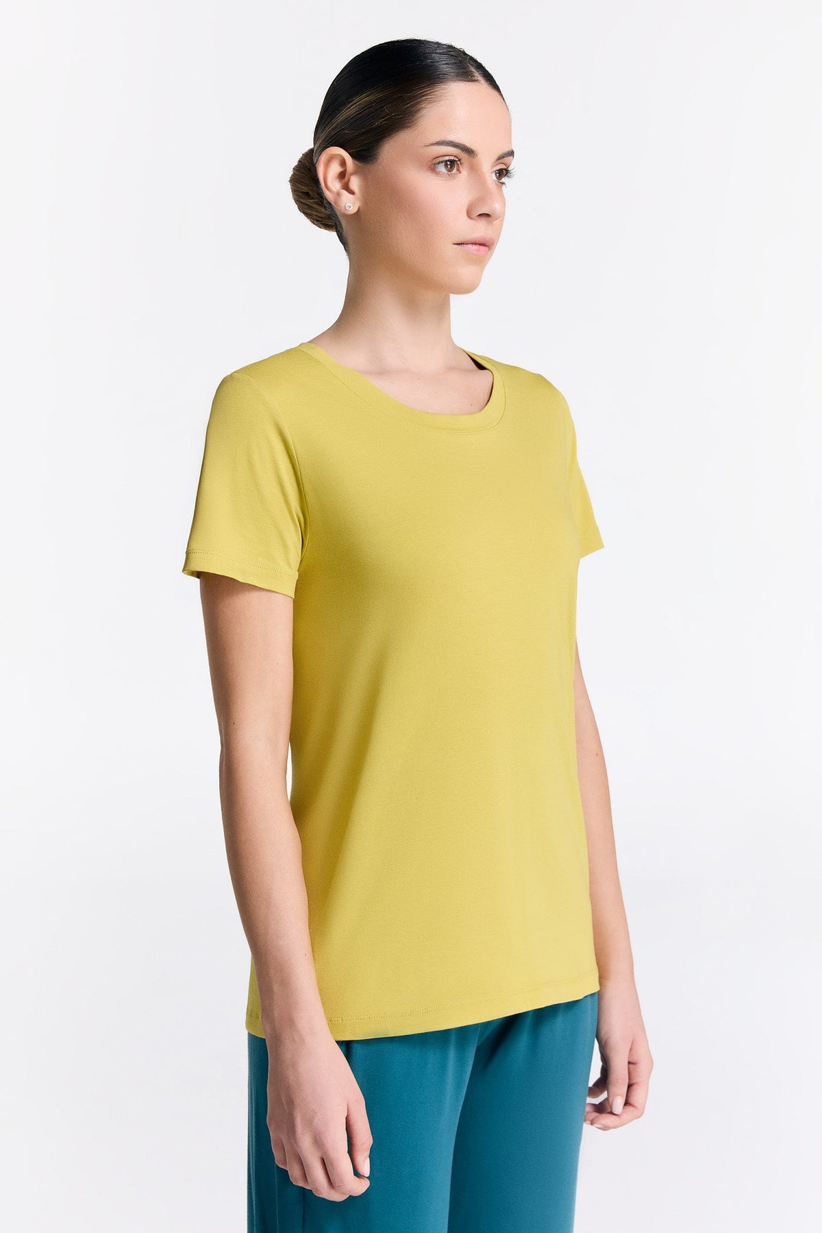 TENCEL™ Active Women's Short Sleeve Top, Lime — True North, view 4