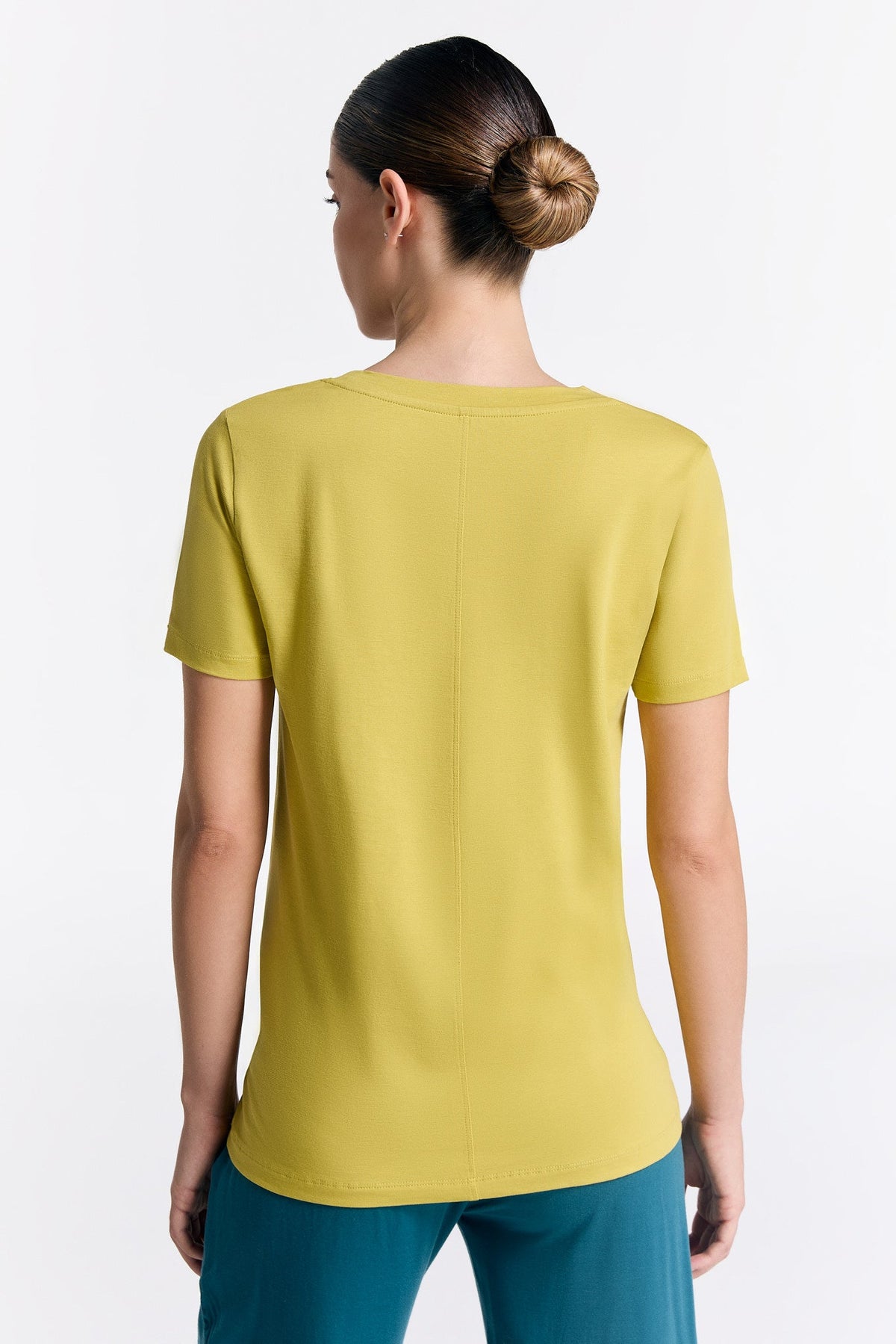 TENCEL™ Active Women's Short Sleeve Top, Lime — True North, view 3