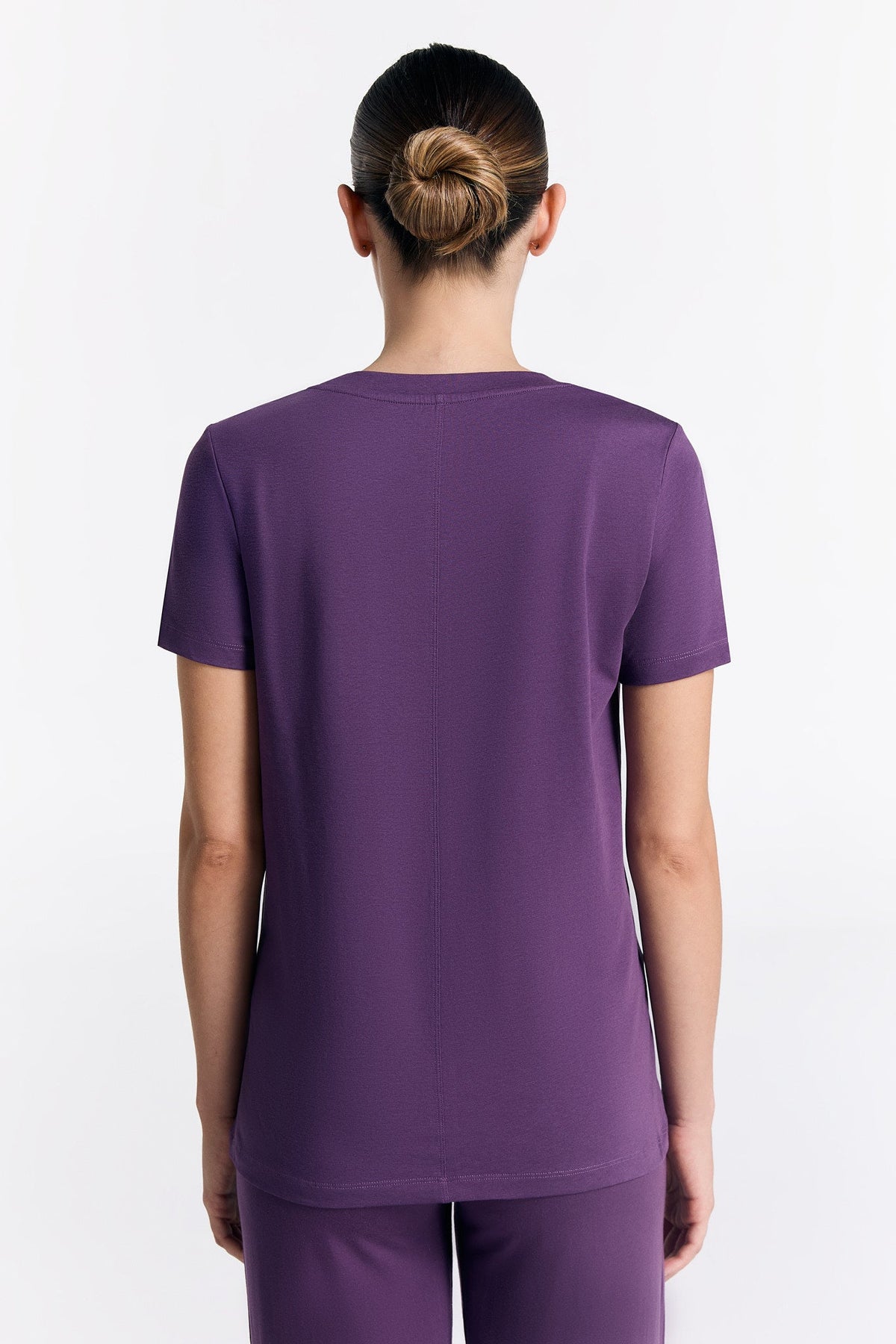 TENCEL™ Active Women's Short Sleeve Top, Wineberry — True North, view 5