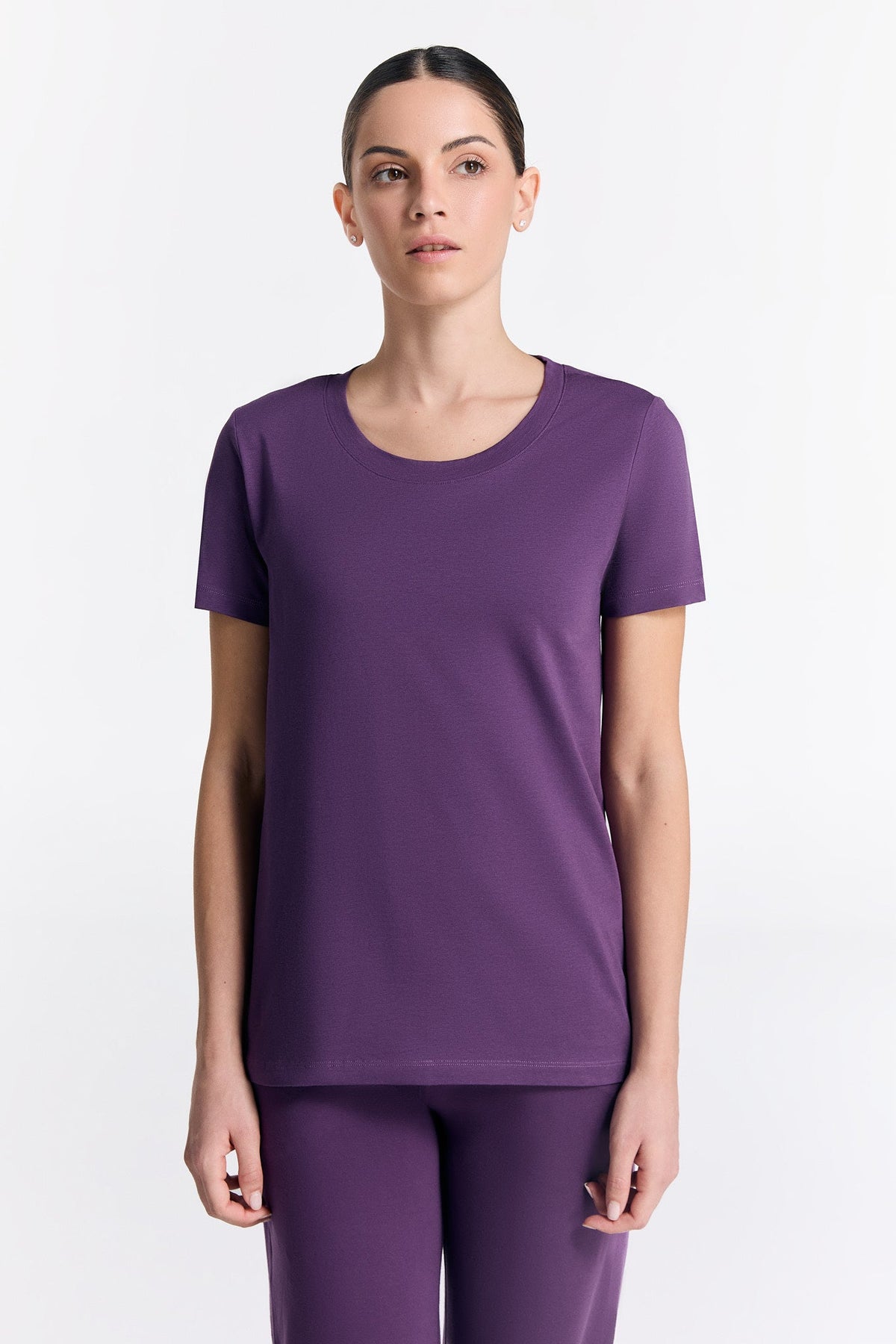 TENCEL™ Active Women's Short Sleeve Top, Wineberry — True North