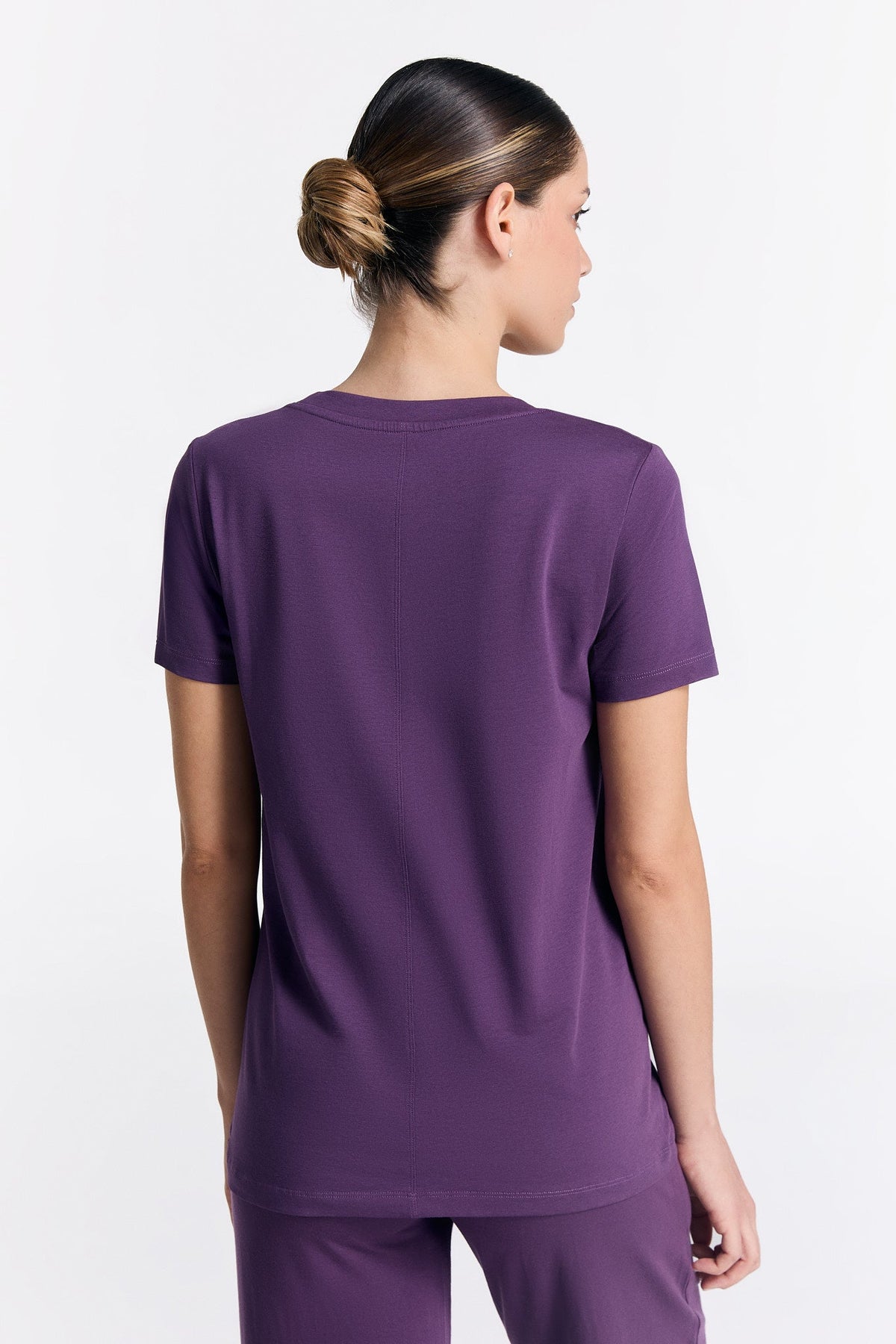 TENCEL™ Active Women's Short Sleeve Top, Wineberry — True North, view 6