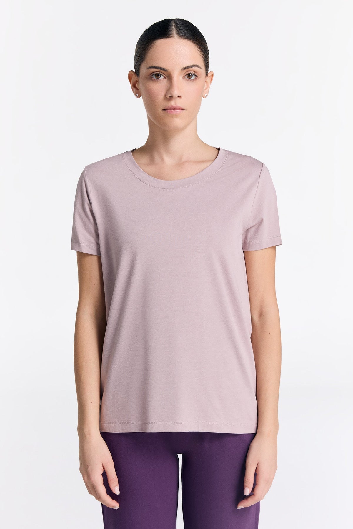 TENCEL™ Active Women's Short Sleeve Top, Rose Smoke — True North, view 4