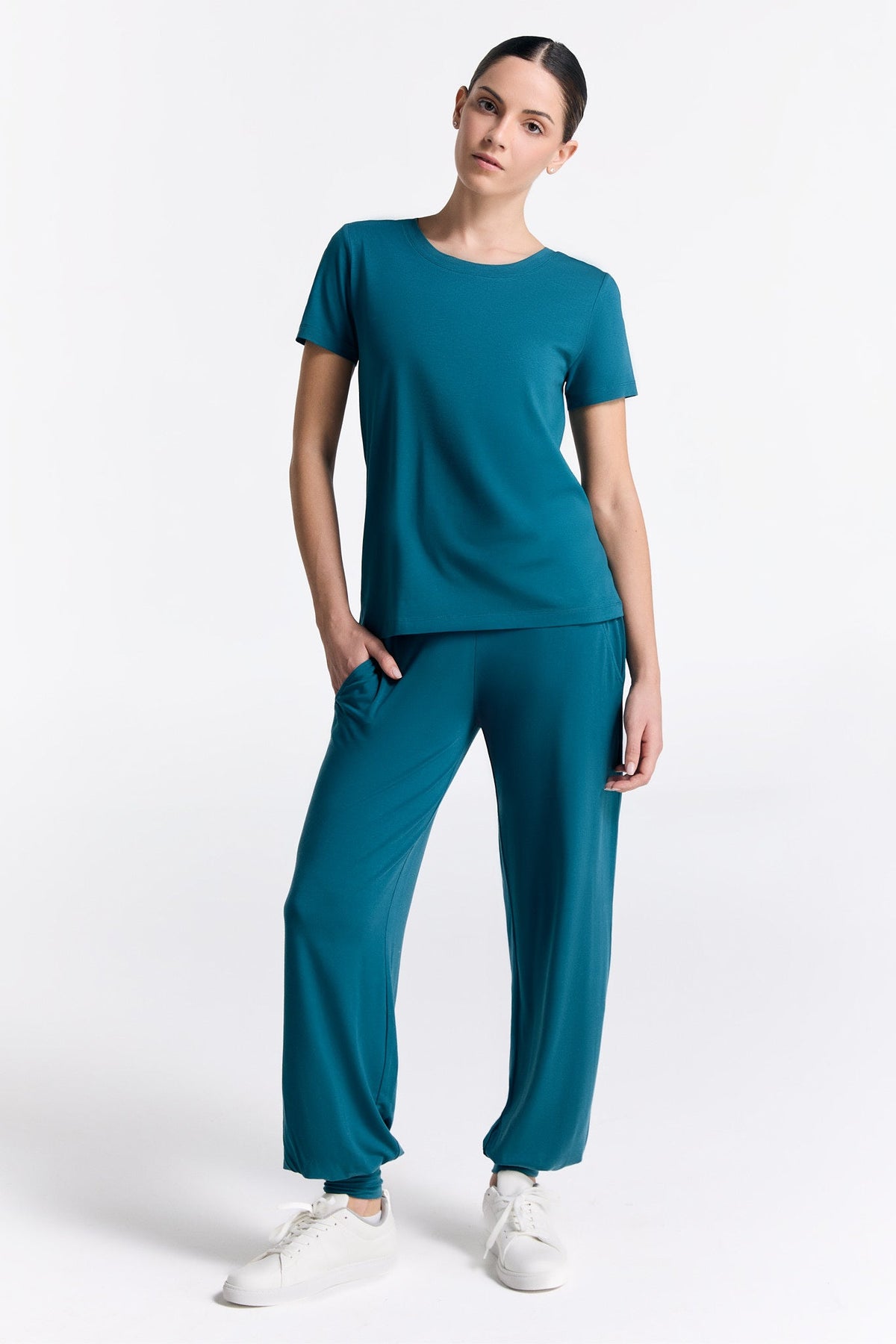 TENCEL™ Women's Yoga Trousers, Dragonfly — True North, view 5