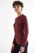 TENCEL™ Women's Long Sleeve Top, Burgundy