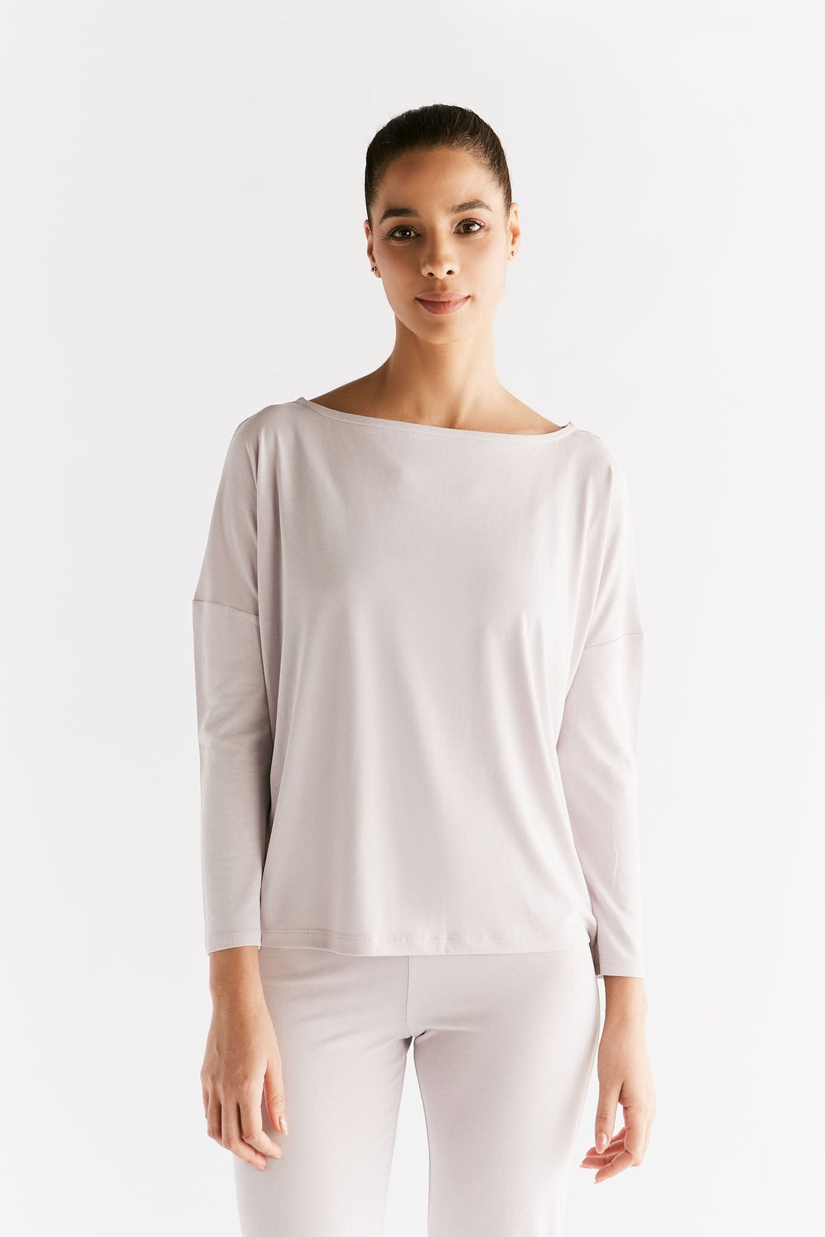 TENCEL™ Active Women's Yoga Long Sleeve Top, Lilac Marble — True North