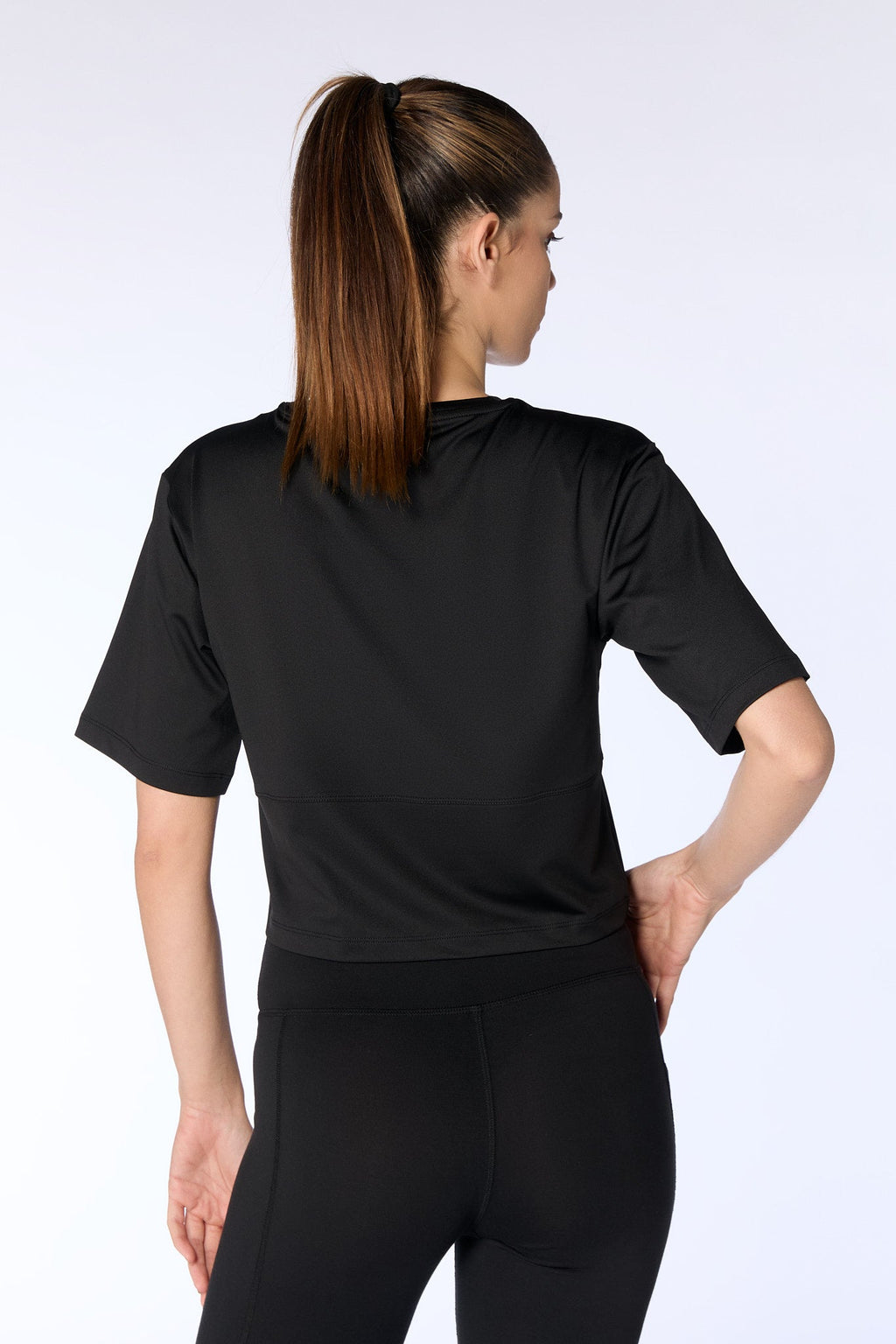 Women's Cropped Shirt, Black