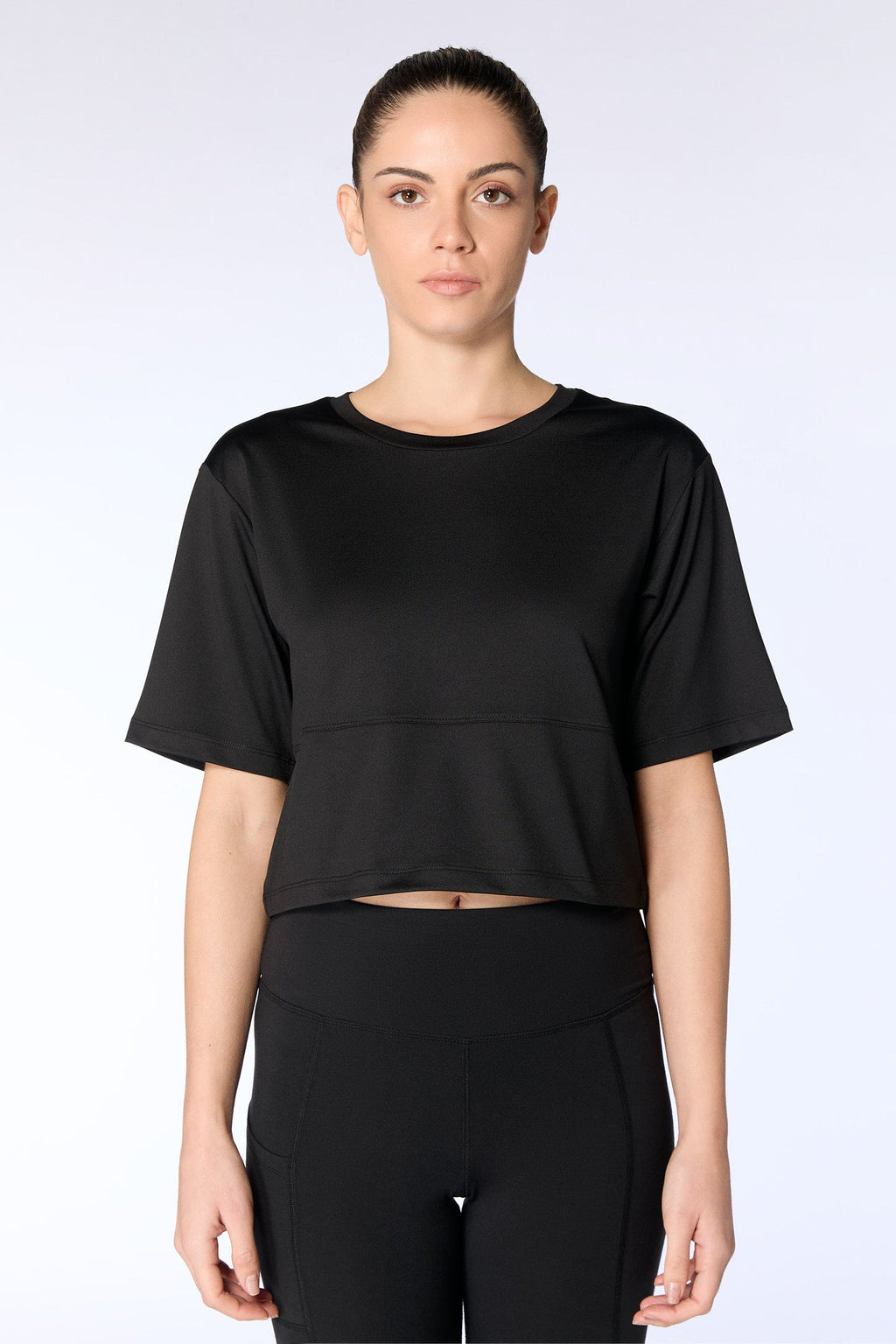 Women's Cropped Shirt, Black