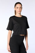 Women's Cropped Shirt, Black