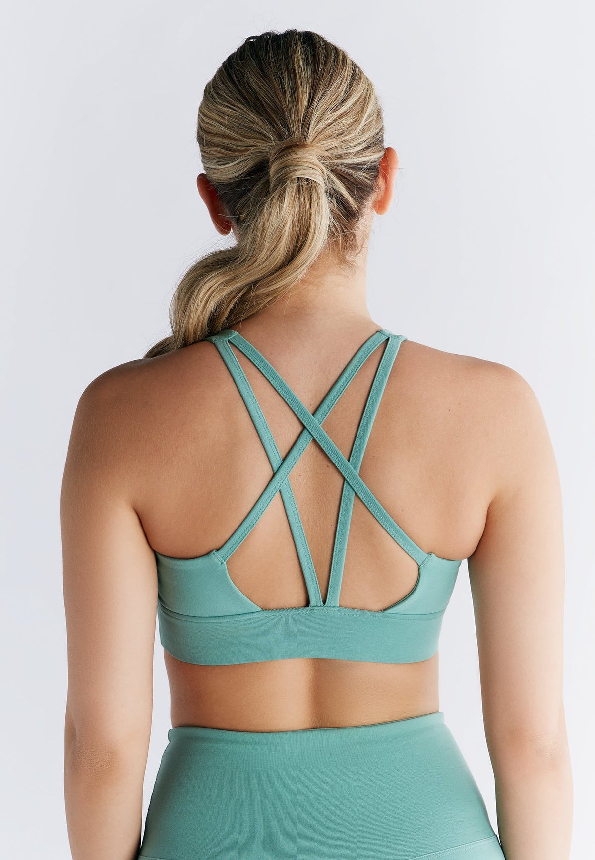 Women's Yoga Top Recycled, Malachite Green — True North, view 2
