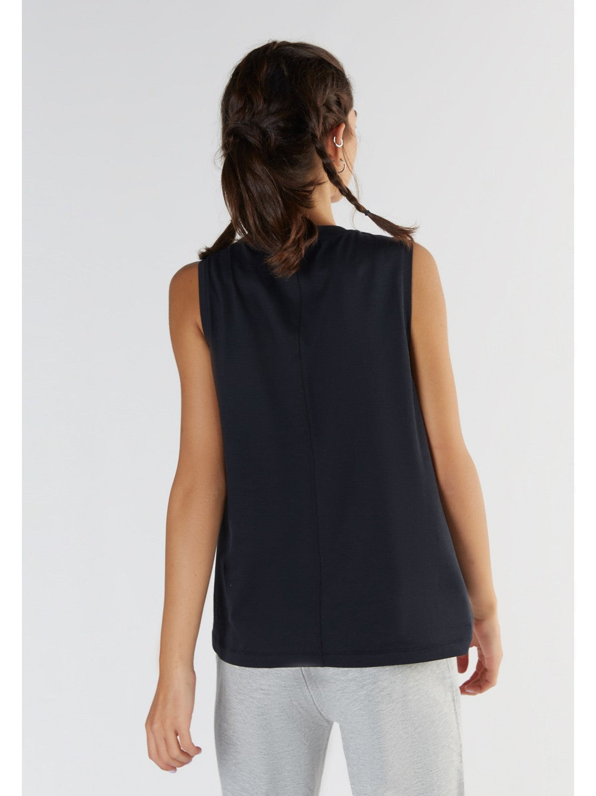 TENCEL™ Active Women's Top High Neck, Black — True North, view 3