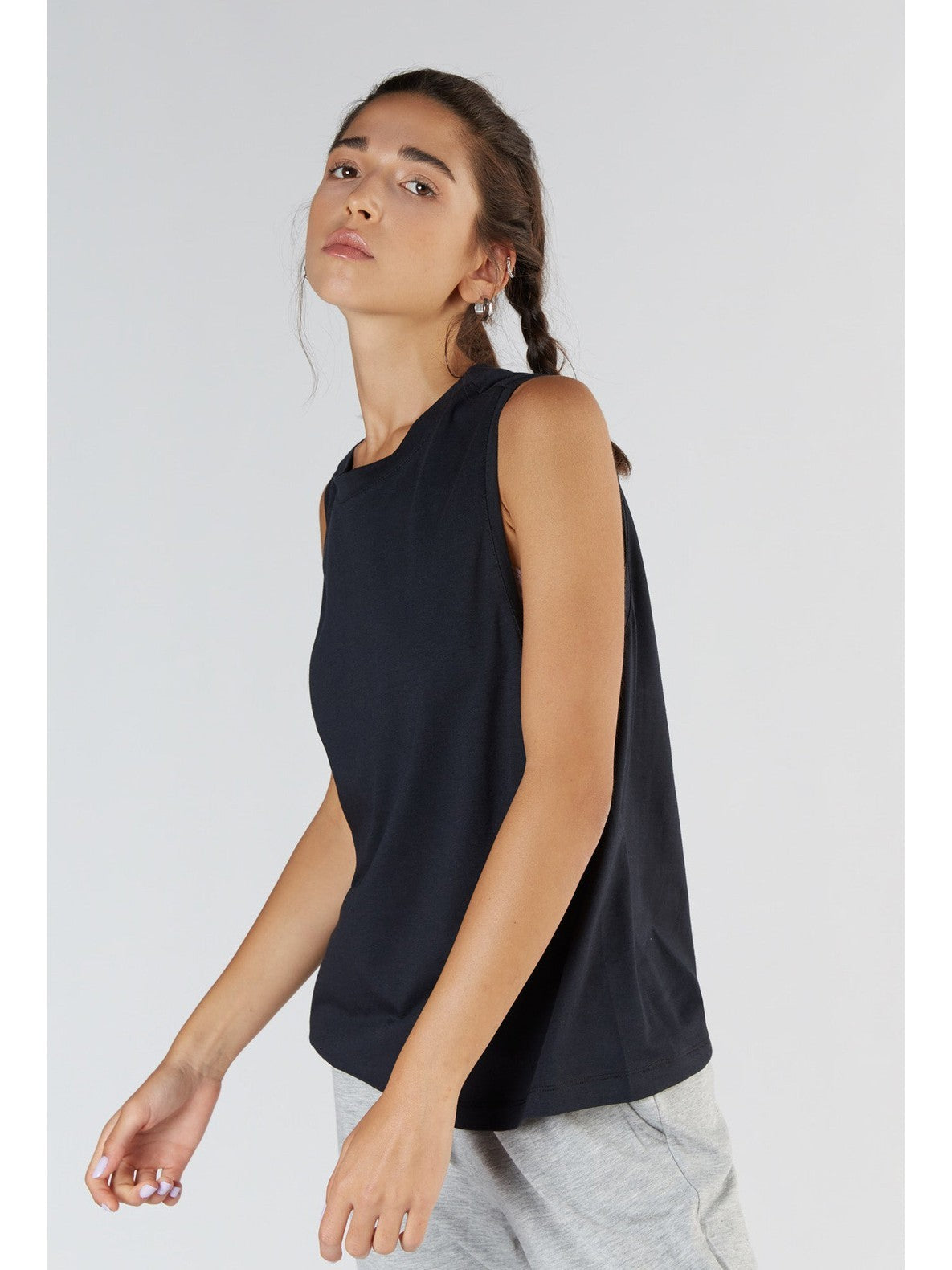 TENCEL™ Active Women's Top High Neck, Black — True North, view 2