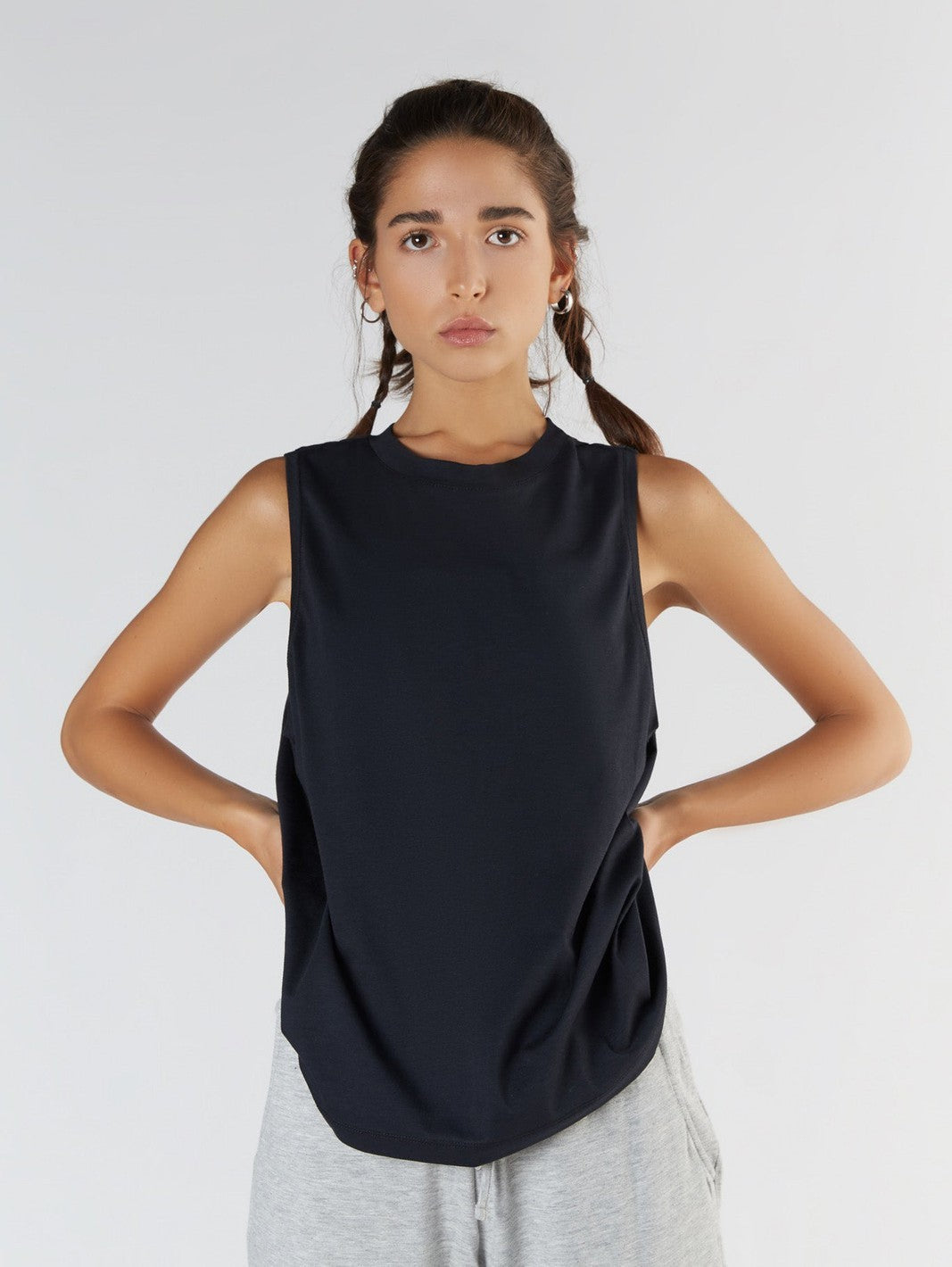 TENCEL™ Active Women's Top High Neck, Black — True North