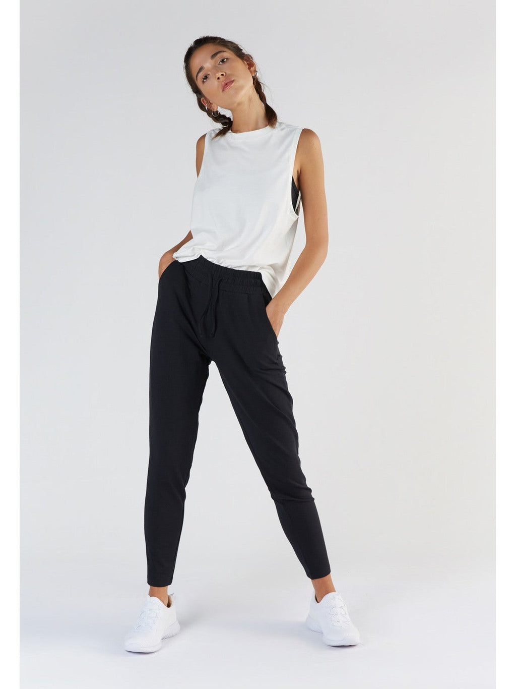TENCEL™ Active Women's Top High Neck, White