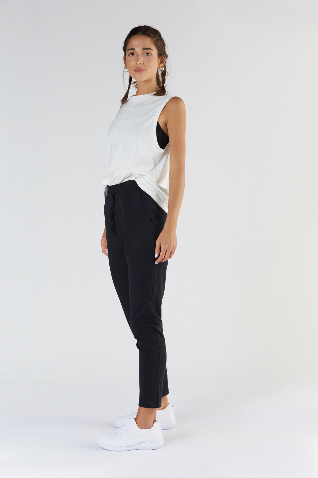 TENCEL™ Active Women's Top High Neck, White