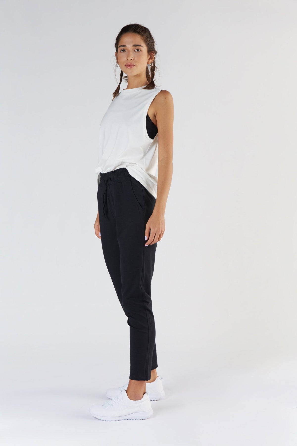 TENCEL™ Active Women's Top High Neck, White