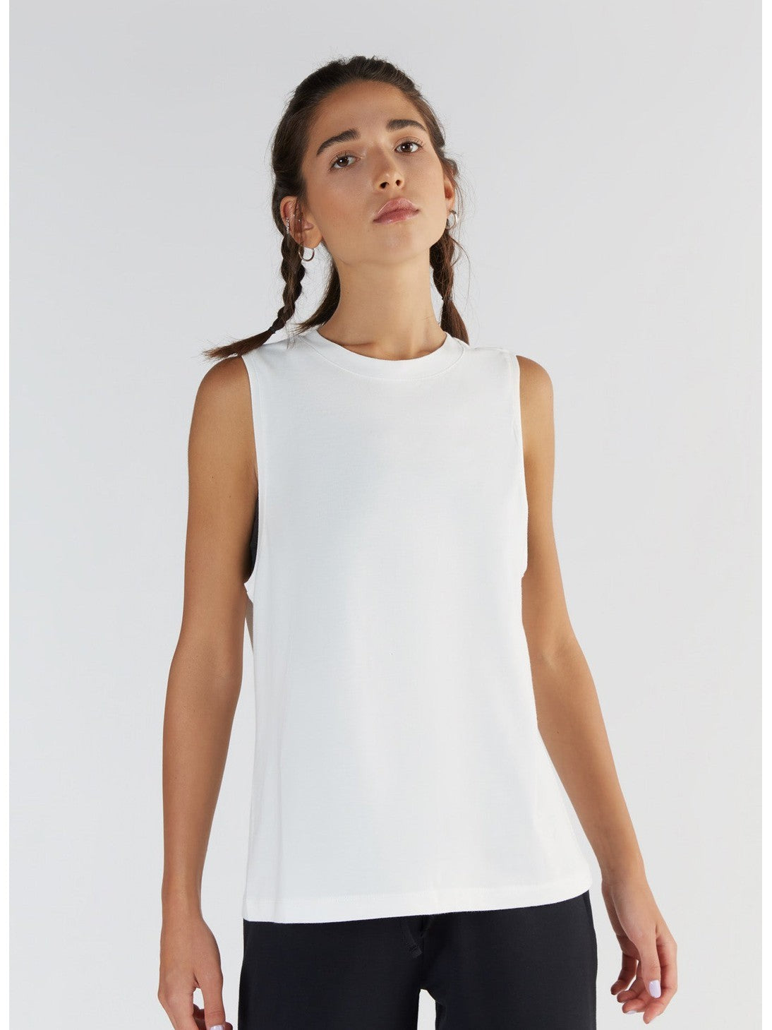 TENCEL™ Active Women's Top High Neck, White