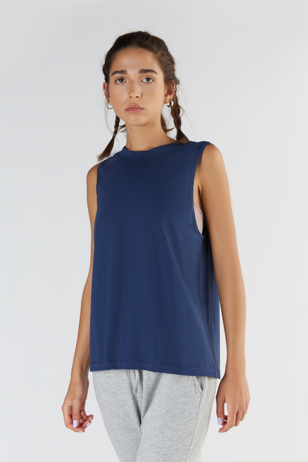 TENCEL™ Active Women's Top High Neck, Navy