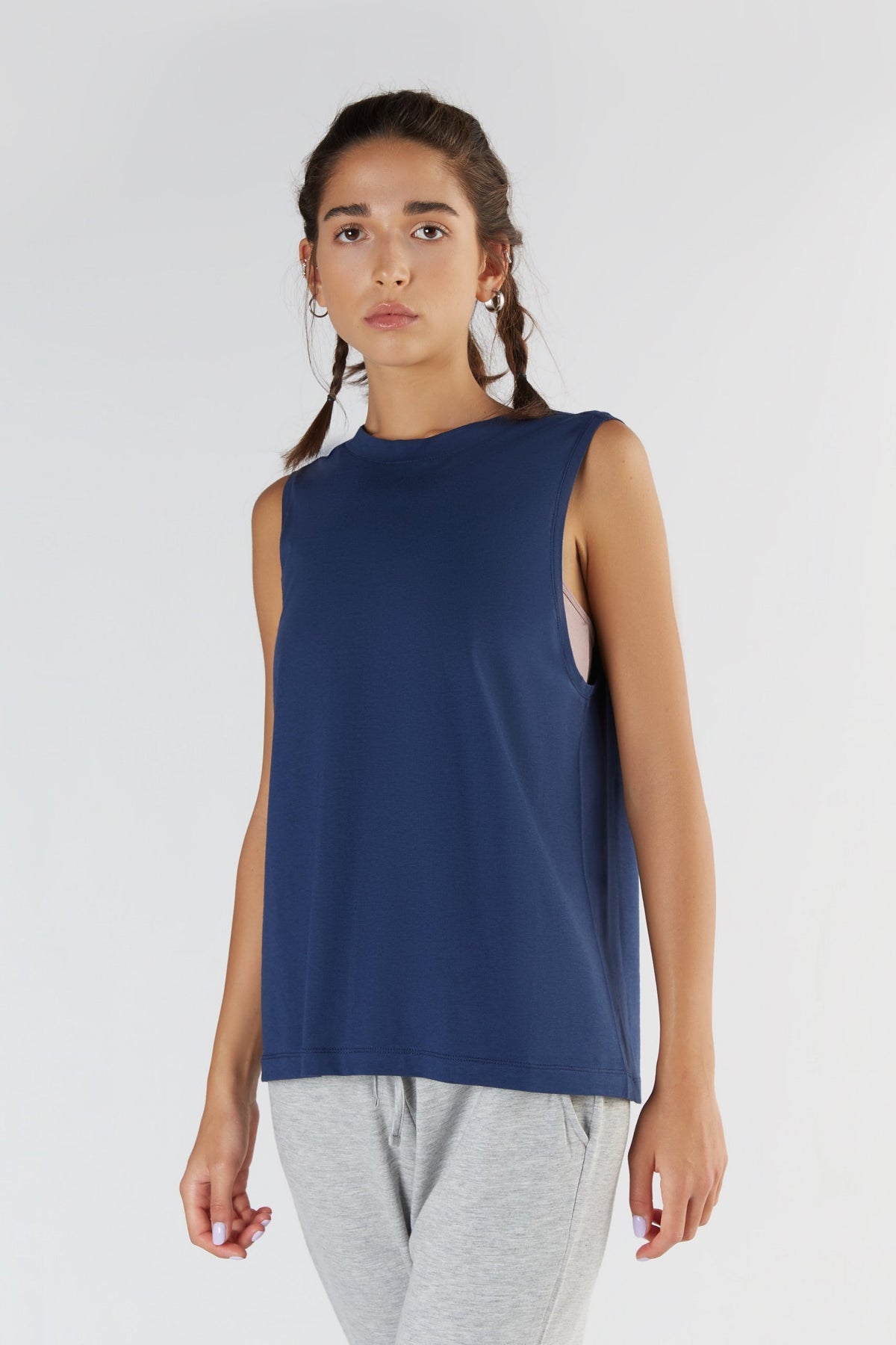 TENCEL™ Active Women's Top High Neck, Navy