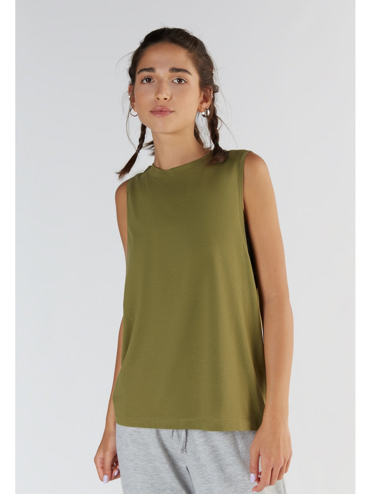 TENCEL™ Active Women's Top High Neck, Olive