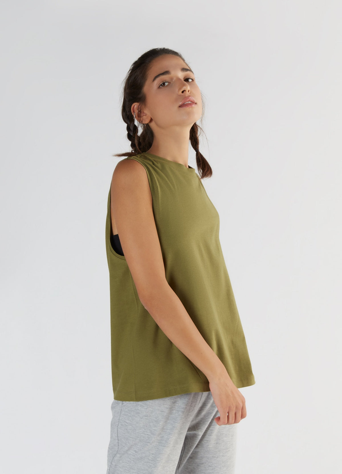TENCEL™ Active Women's Top High Neck, Olive