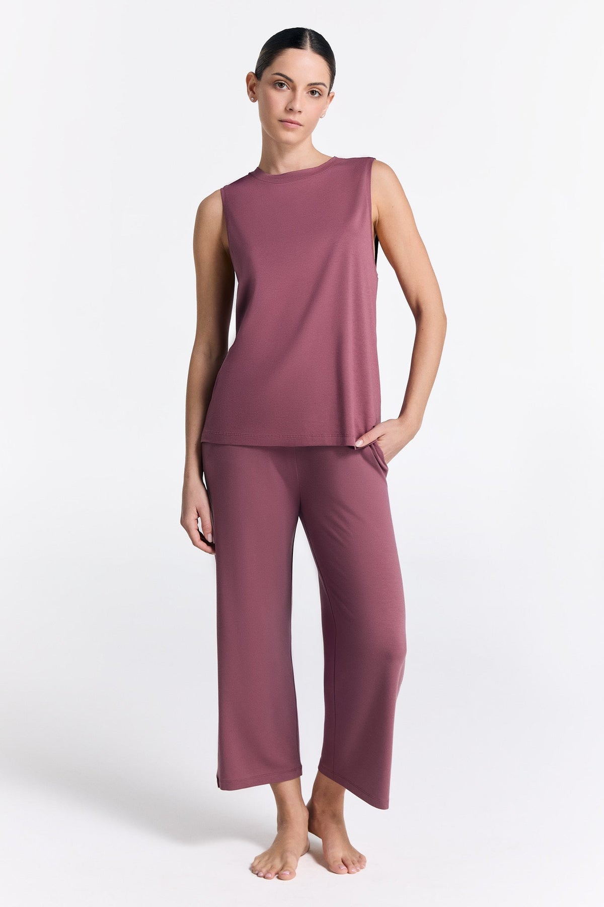 TENCEL™ Women's Wide Leg Trousers, Nocturne — True North, view 4
