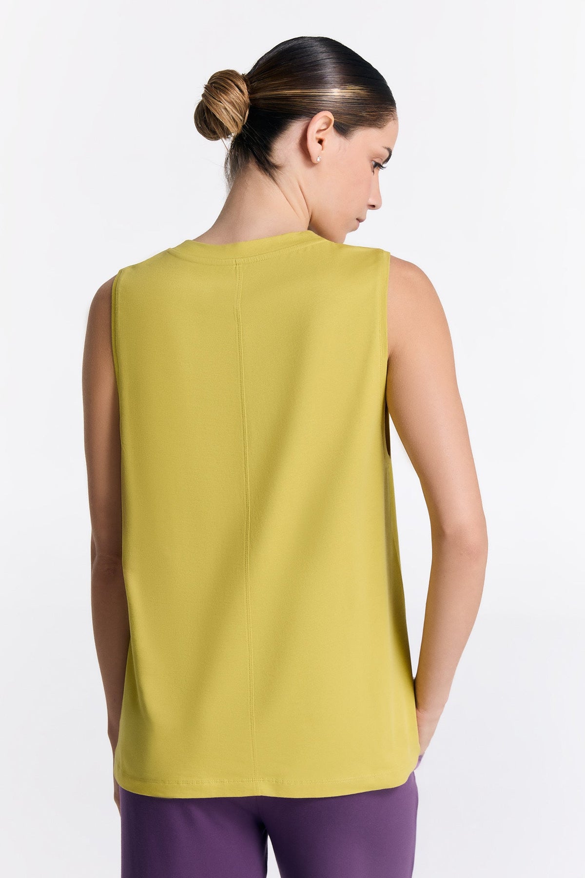 TENCEL™ Active Women's Top High Neck, Lime — True North, view 6
