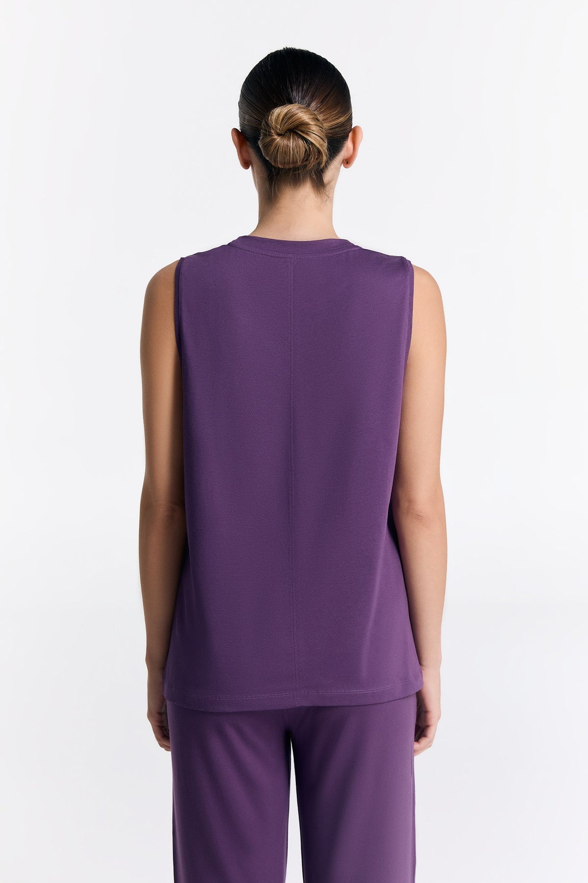TENCEL™ Active Women's Top High Neck, Wineberry — True North, view 5