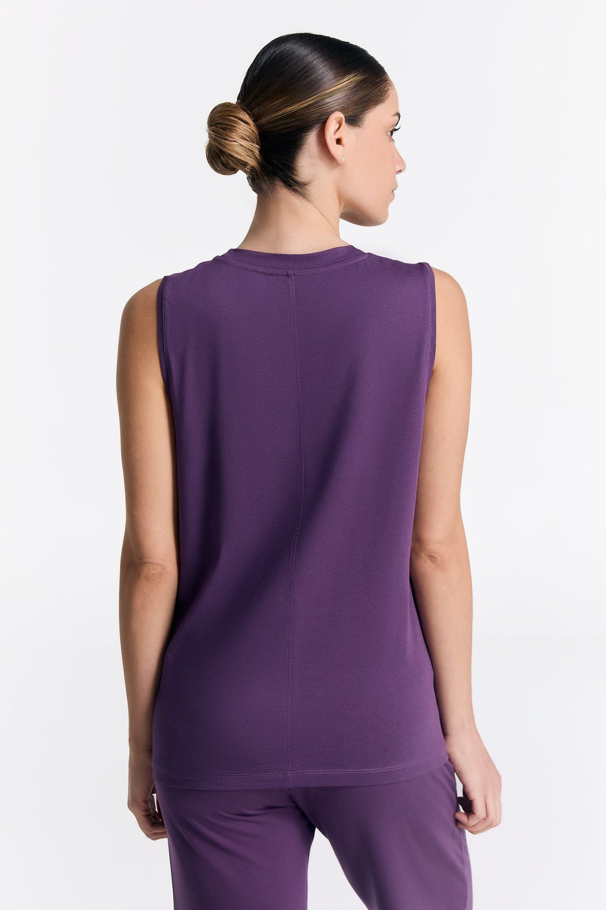 TENCEL™ Active Women's Top High Neck, Wineberry — True North, view 4
