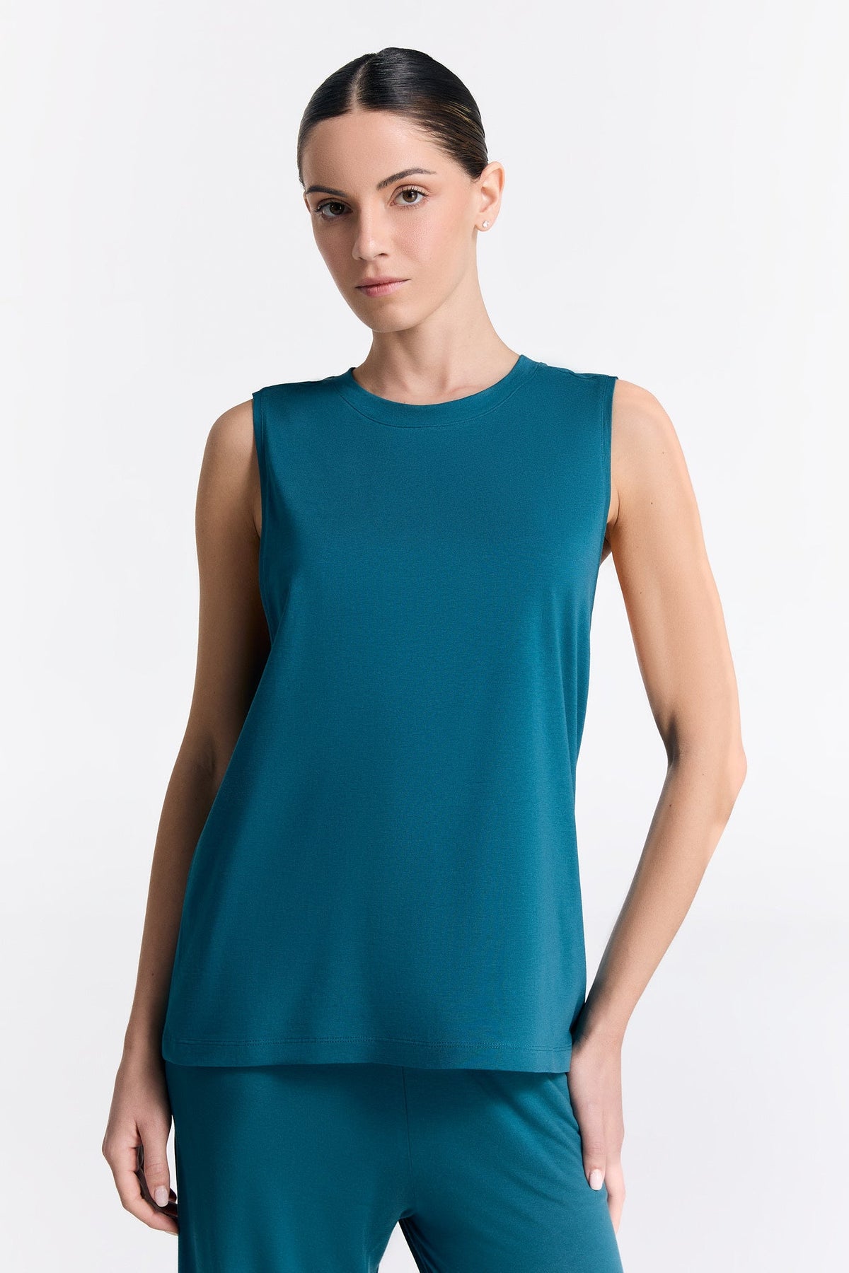 TENCEL™ Active Women's Top High Neck, Dragonfly — True North, view 3