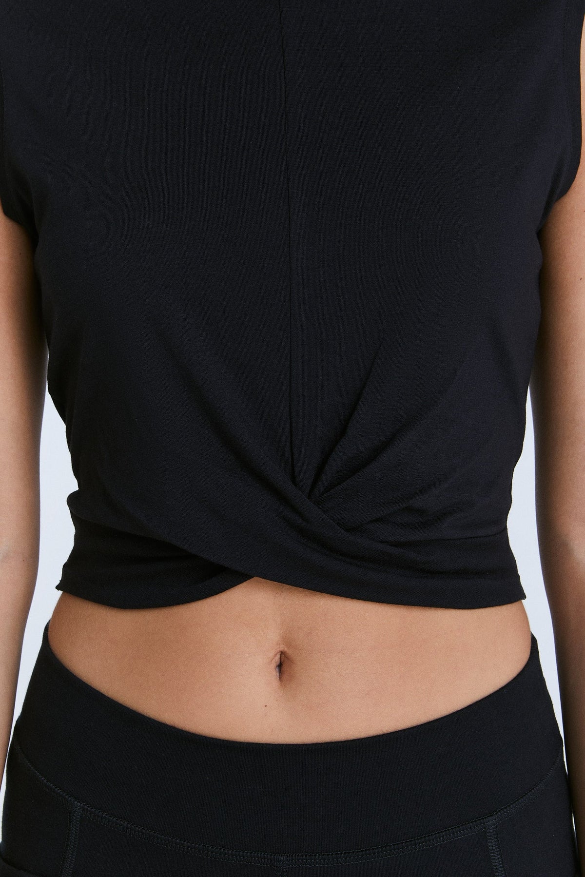 Women's Twist Vest Top, Black — True North, view 5