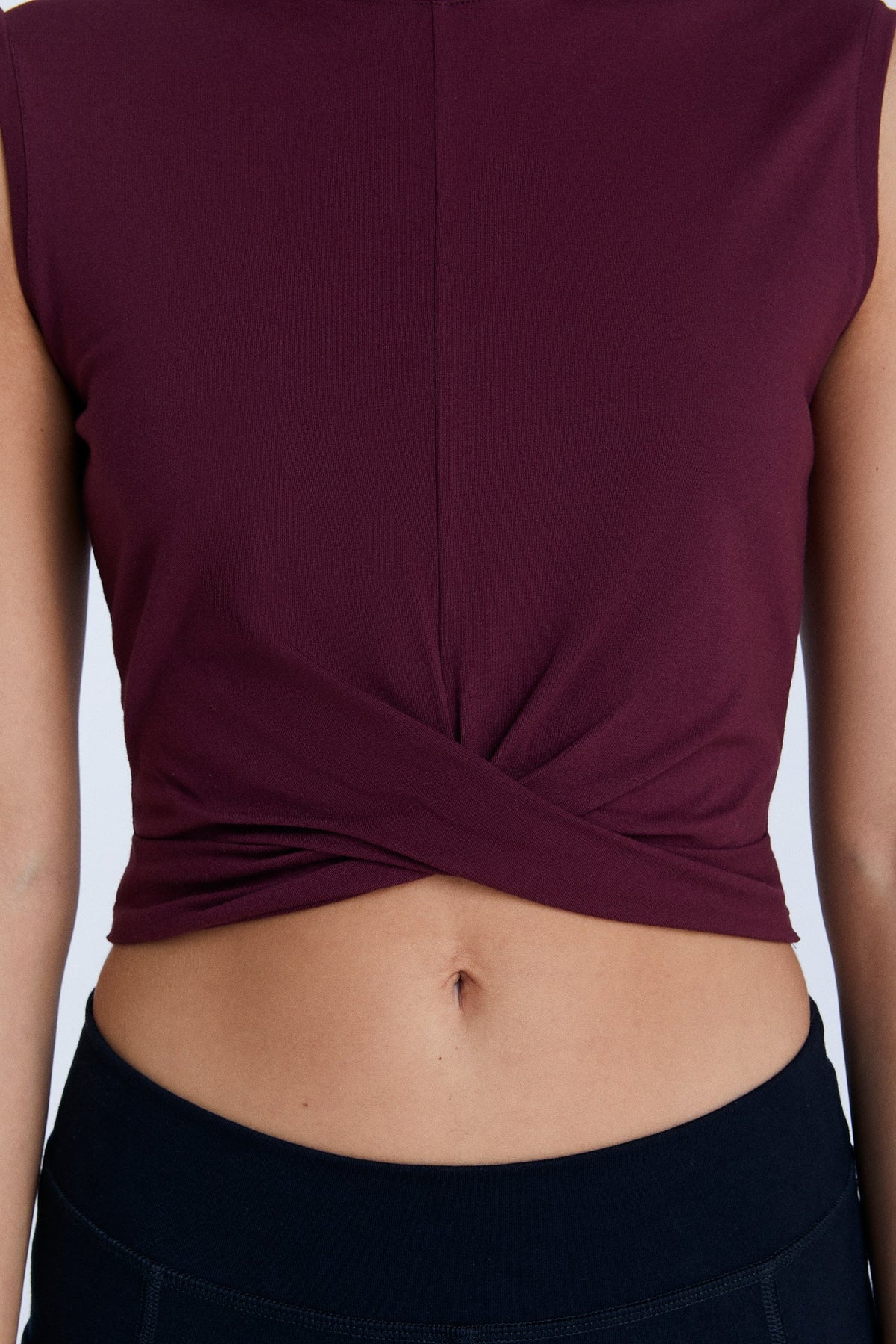 Women's Twist Vest Top, Windsor Wine — True North, view 4