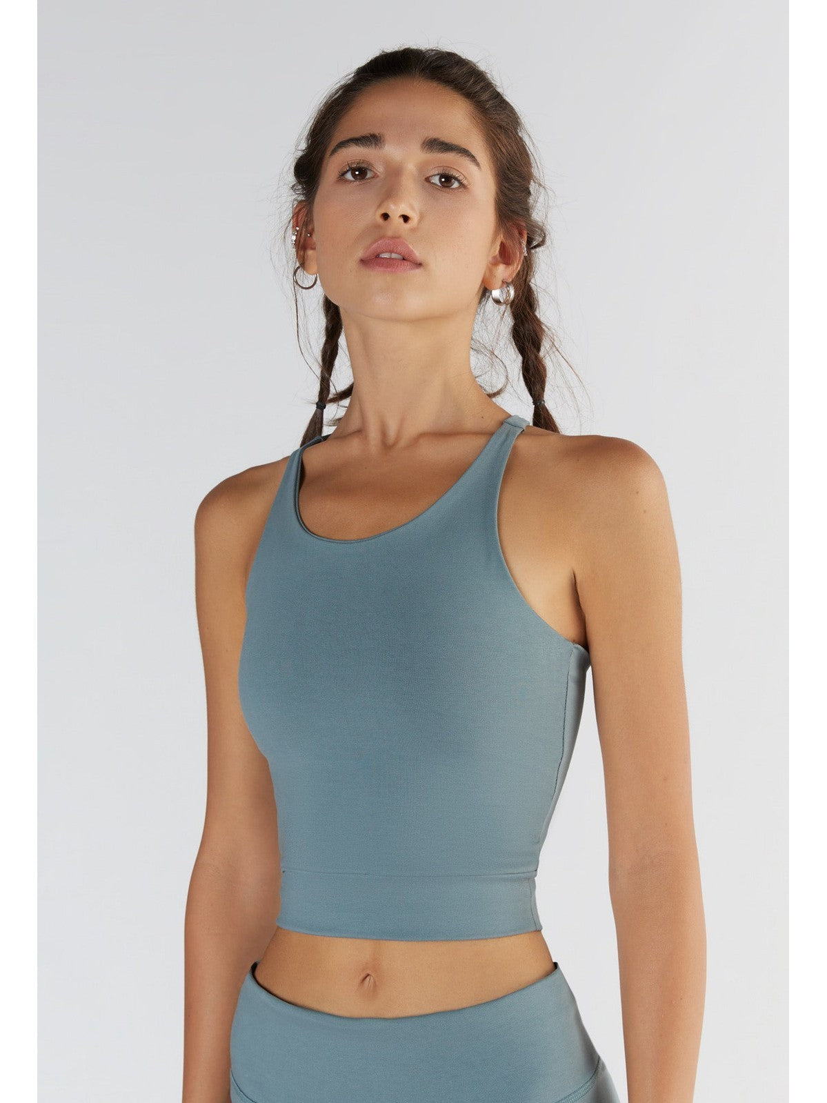 Women's Crop Top, Light Grey