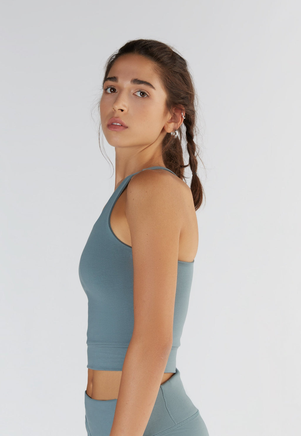 Women's Crop Top, Light Grey