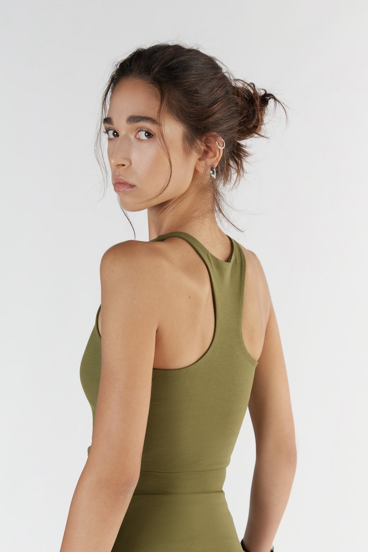 Women's Crop Top, Olive
