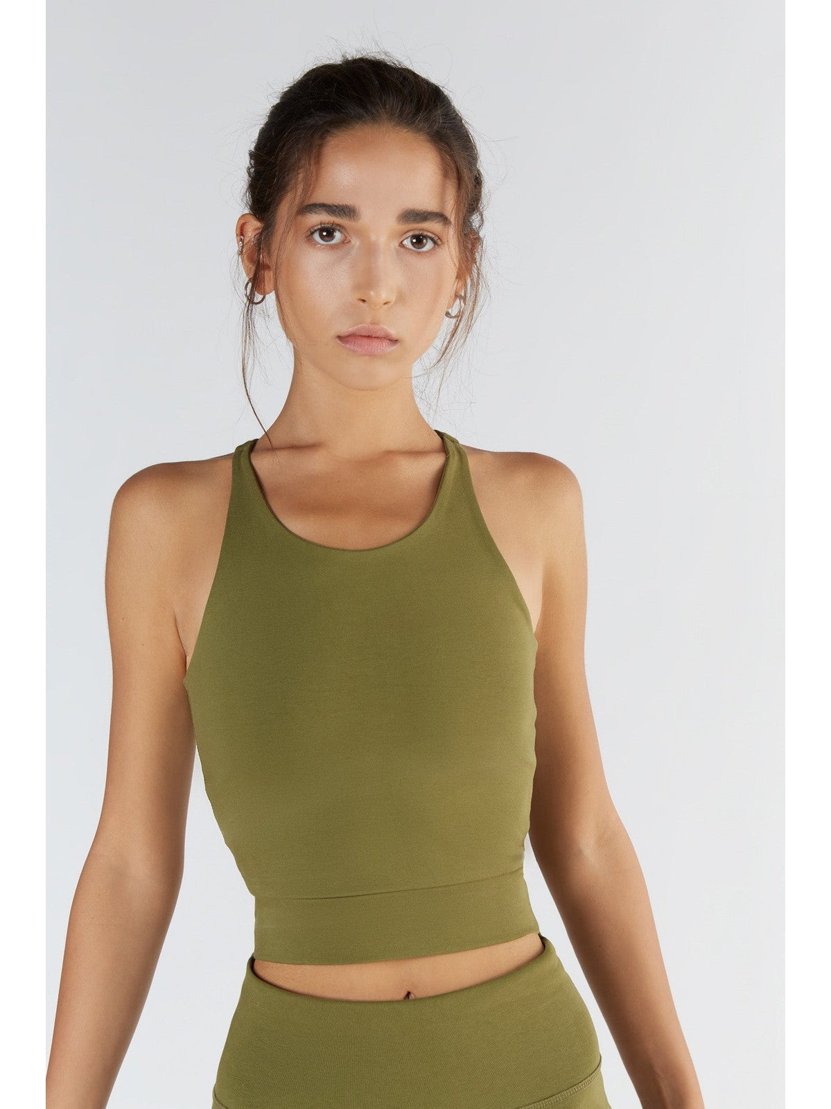 Women's Crop Top, Olive