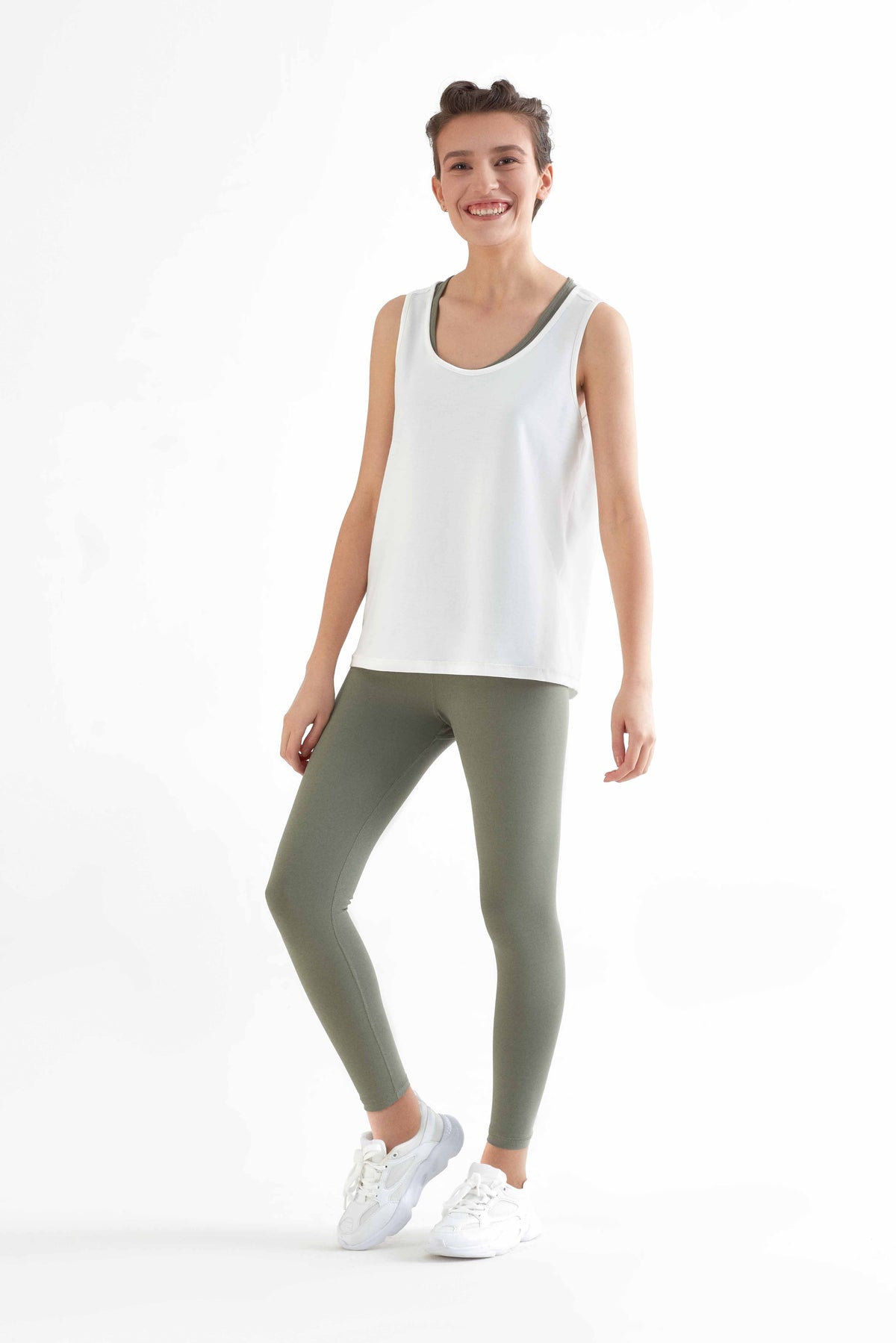 Women's 7/ 8 Leggings Recycled, Light Green
