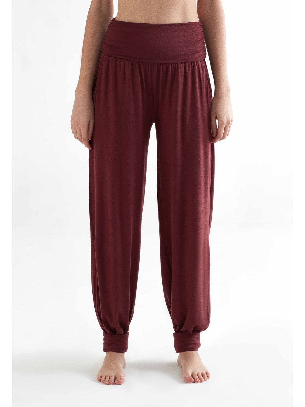 TENCEL™ Women's Yoga Trousers, Burgundy