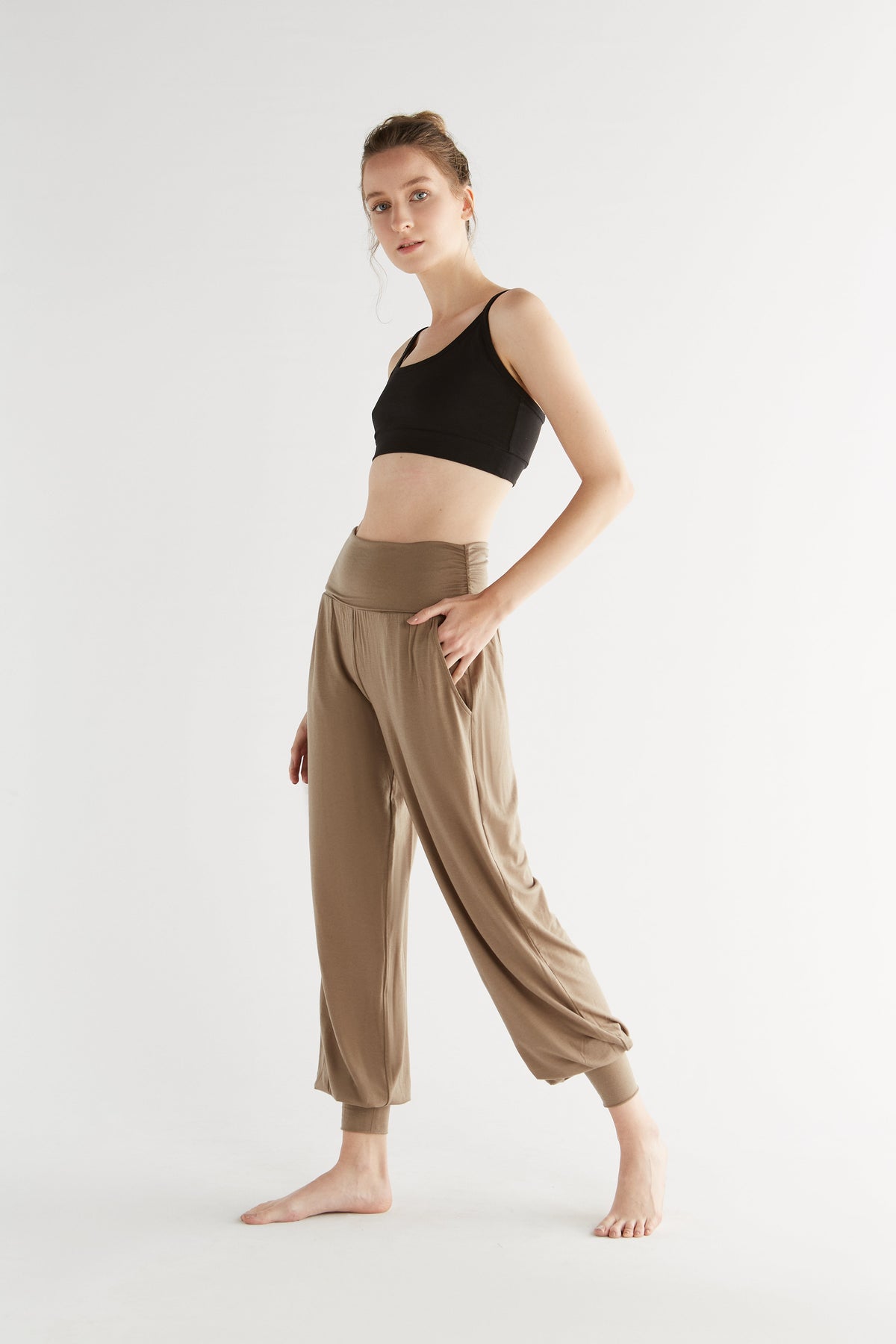 TENCEL™ Women's Yoga Trousers, Mink