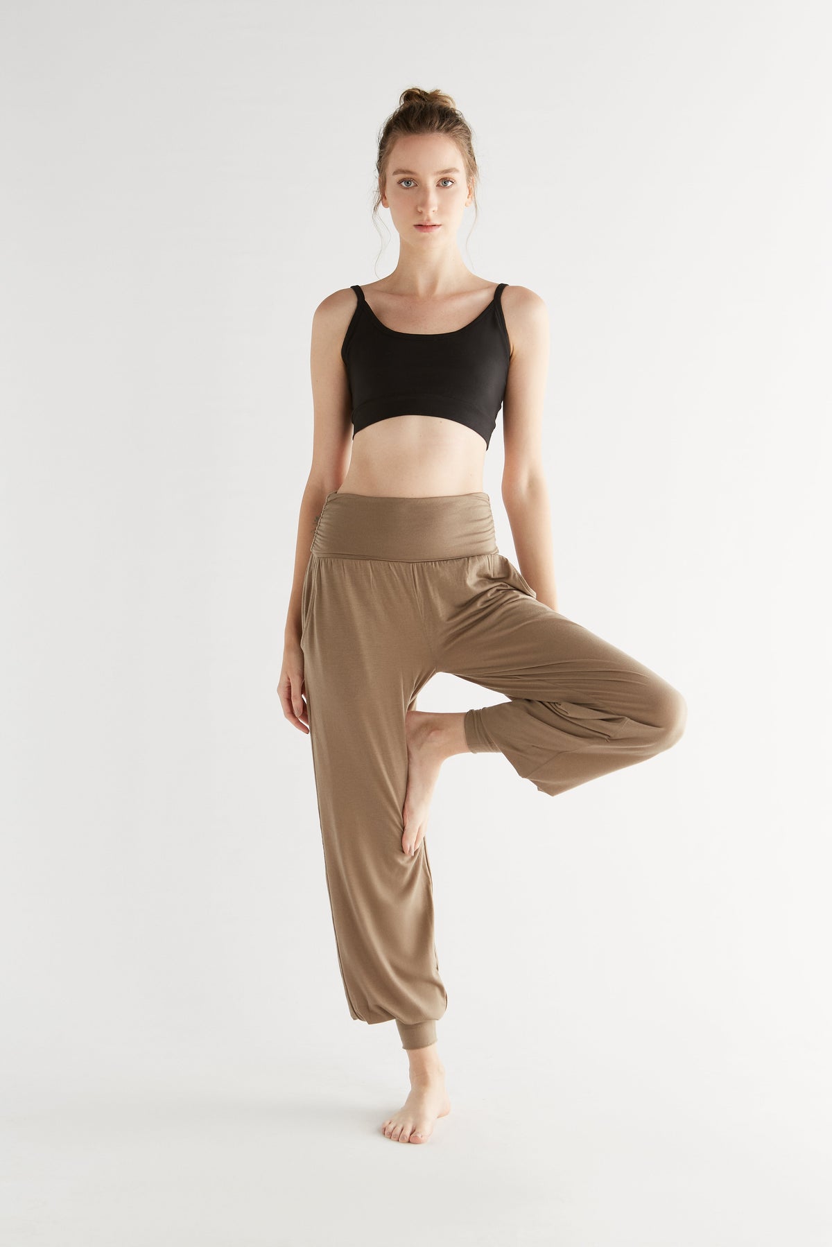 TENCEL™ Women's Yoga Trousers, Mink