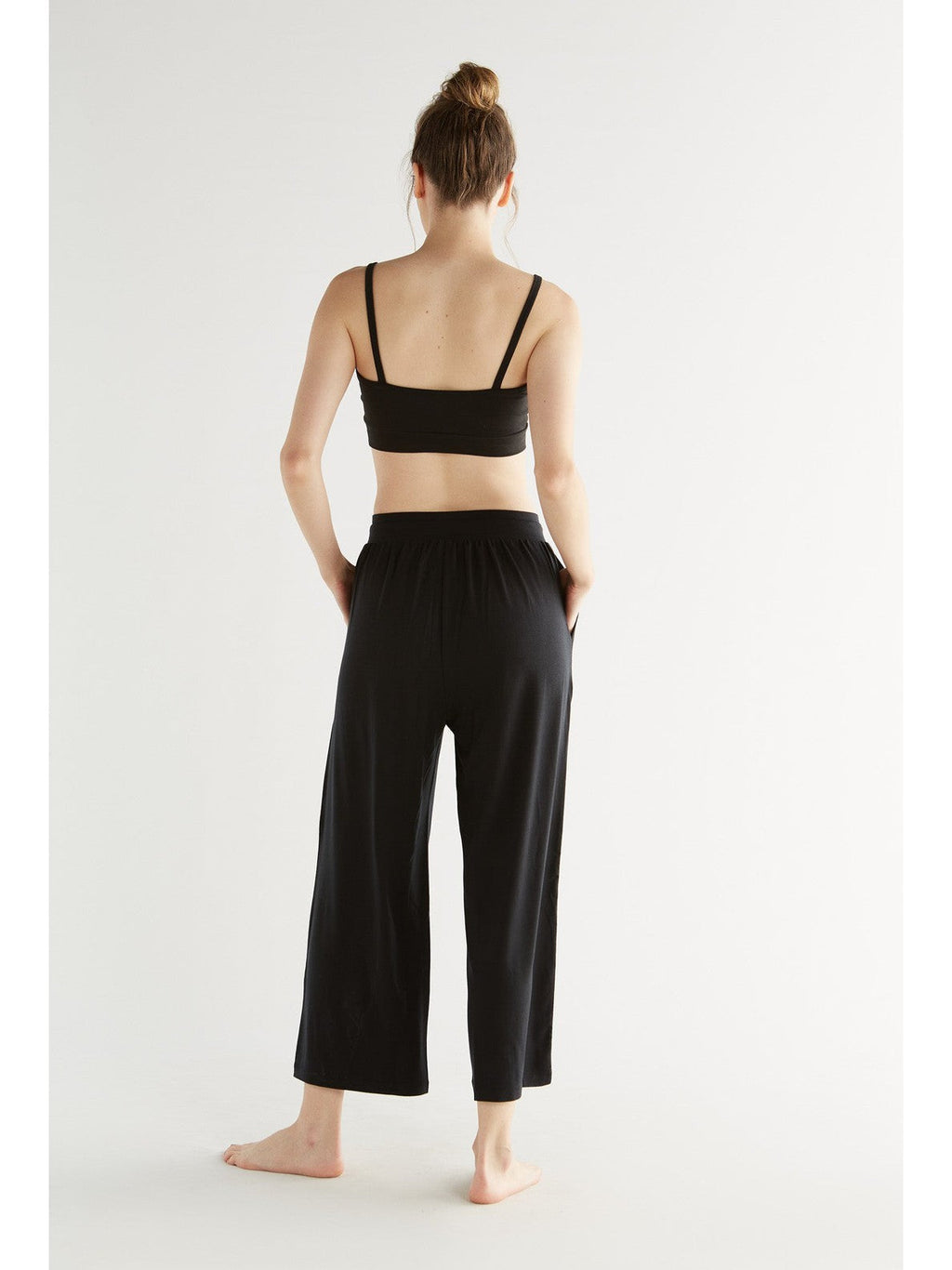 TENCEL™ Women's Wide Leg Trousers, Black