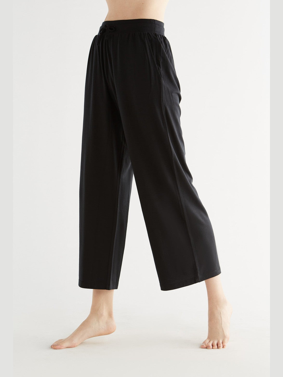 TENCEL™ Women's Wide Leg Trousers, Black — True North, view 2